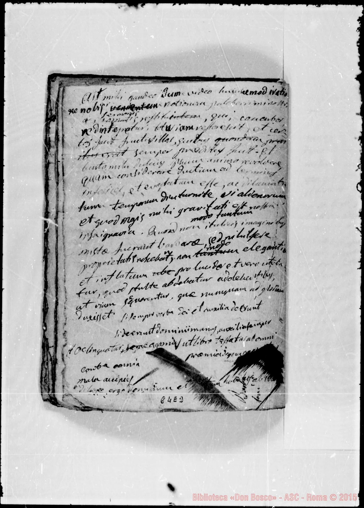 Fotogramma E 2 — Quaderno di latino: «Forse vi è…»