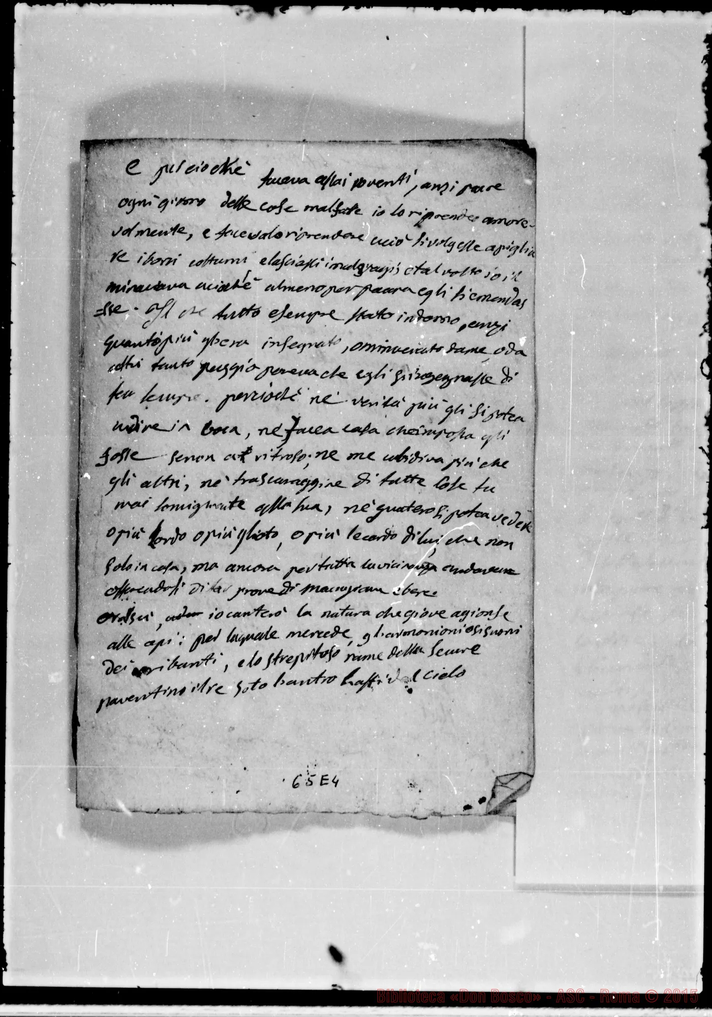 Fotogramma E 4 — «A raddolcire l’aspro sapor di bacco…»