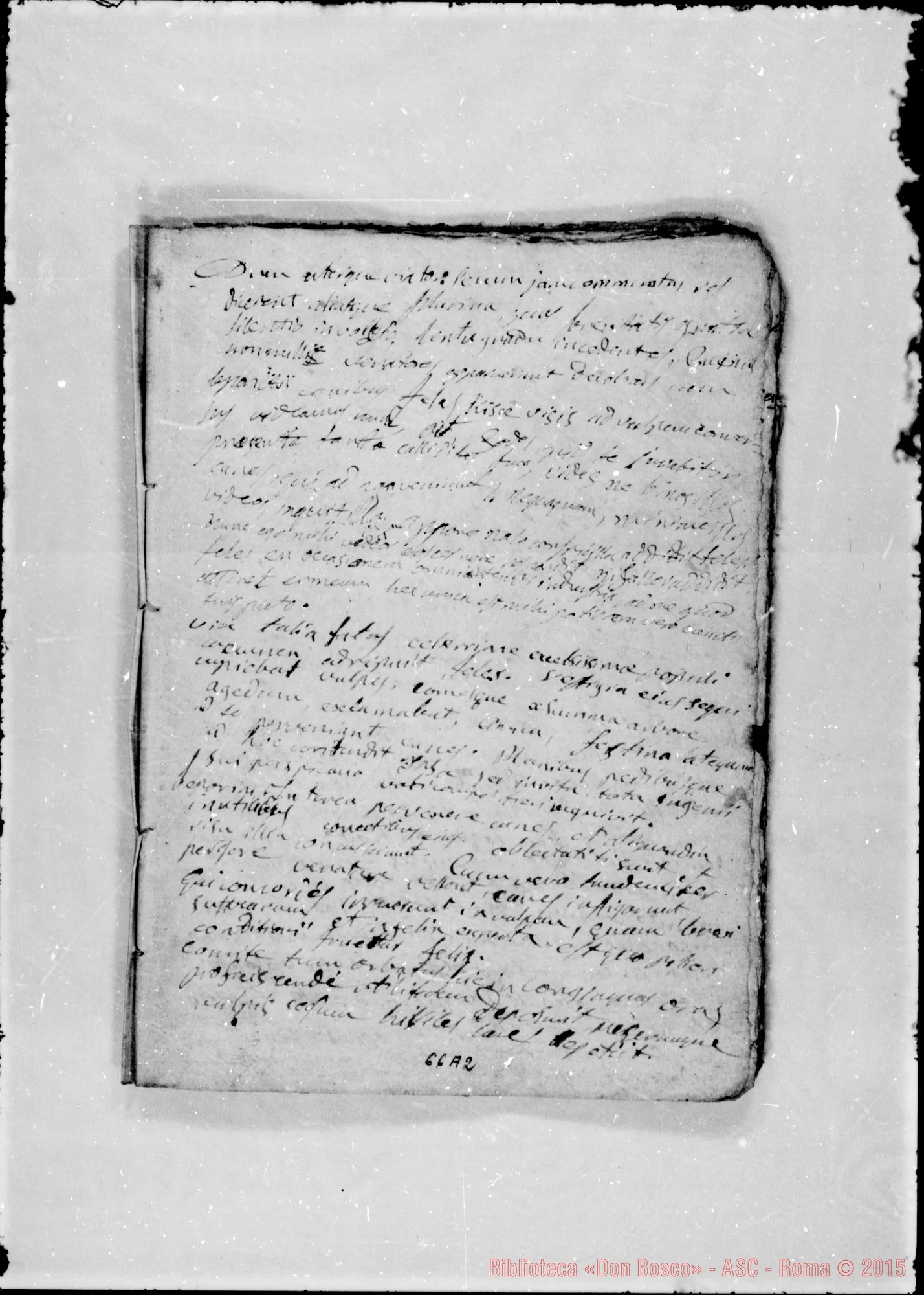 Fotogramma A 2 — Quaderno di versioni latine: «…malum ratio inducit ut cum…»