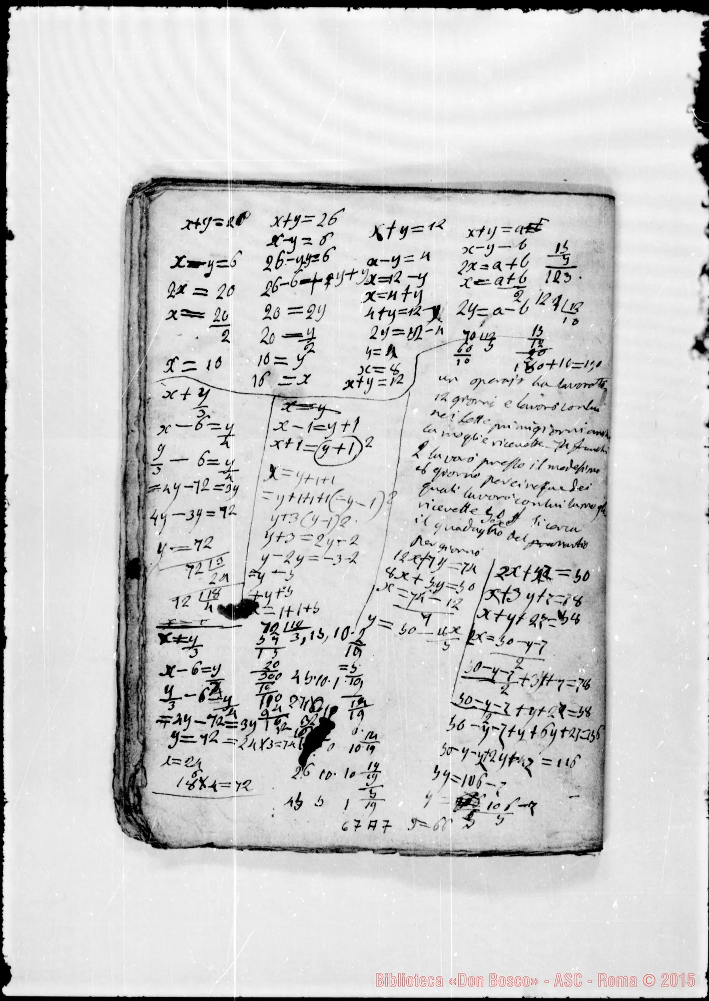 Fotogramma A 7 — Quaderni di Matematica: «La Matematica è la scienza di…»