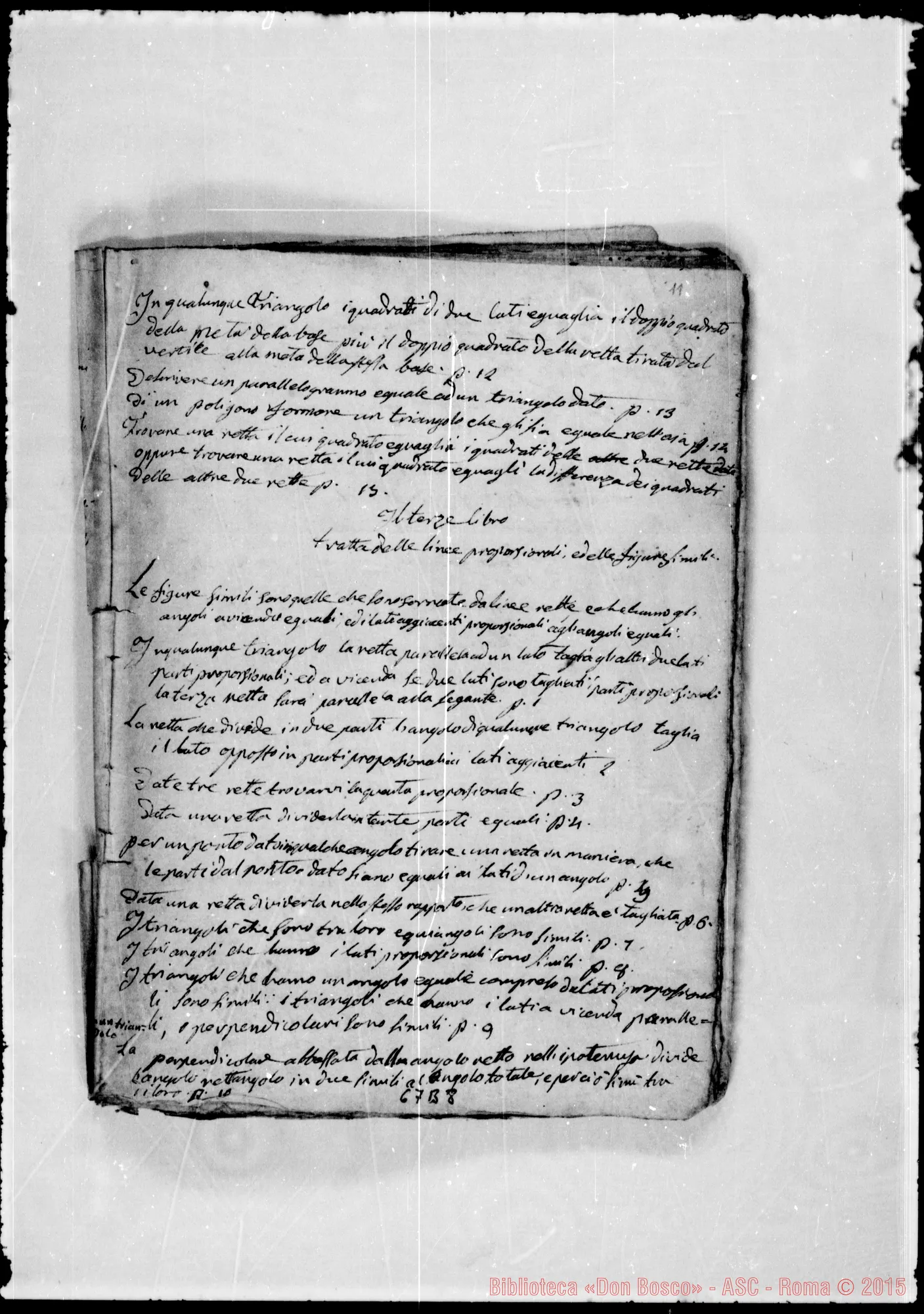 Fotogramma B 8 — Quaderni di Matematica: «La Matematica è la scienza di…»