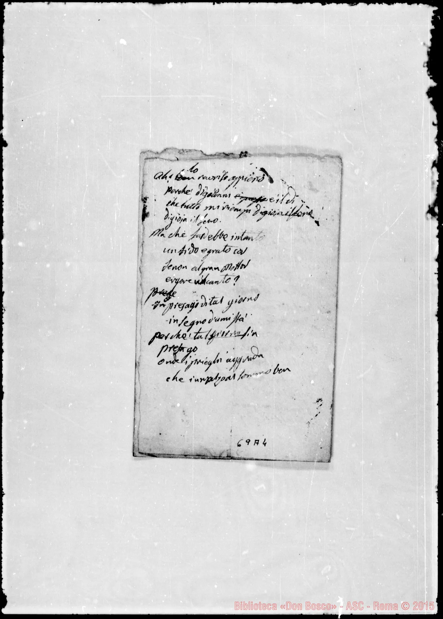 Fotogramma A 4 — Poesia: «Vaga, gioconda E bella…» Ms. Bosco
