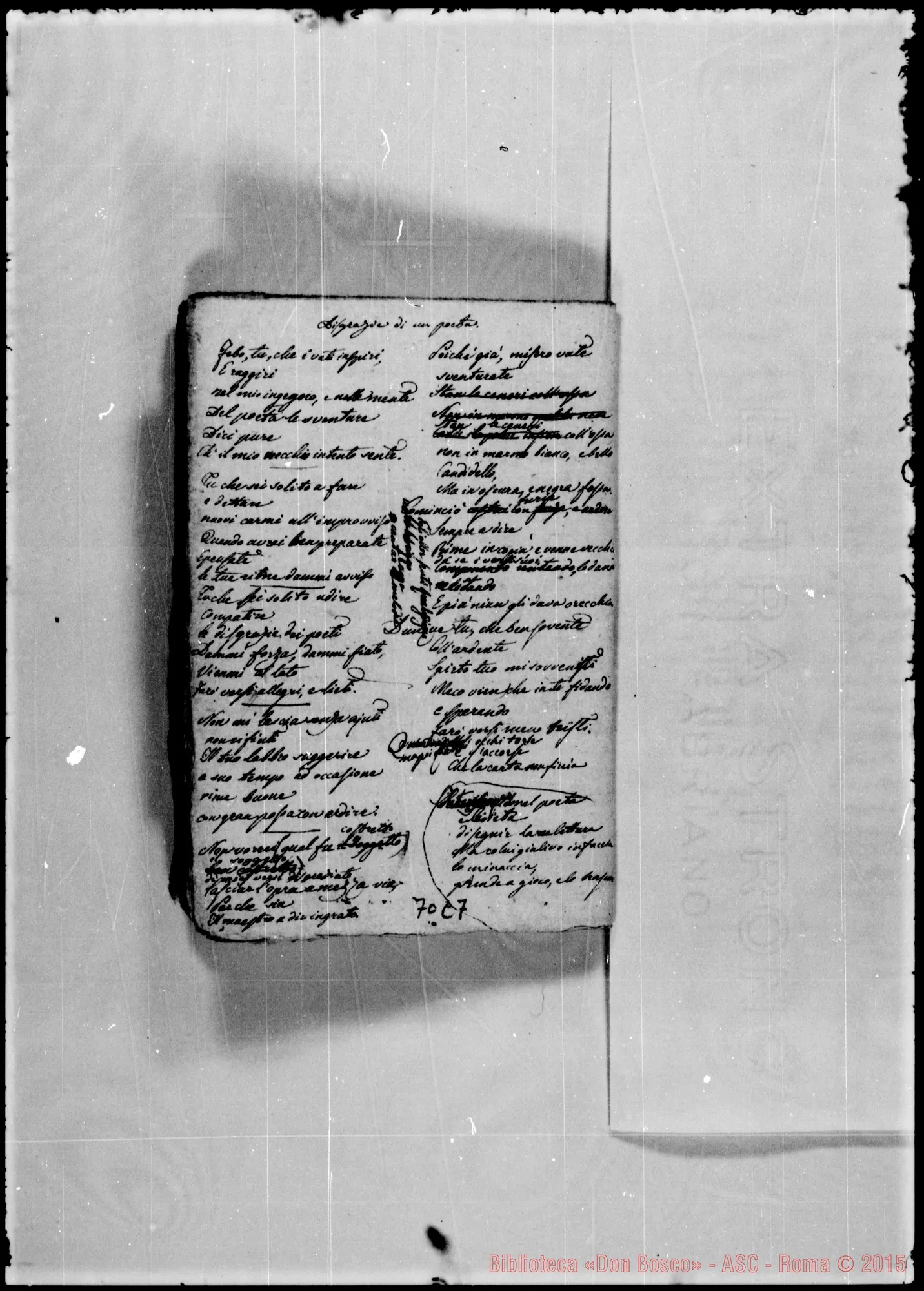 Fotogramma C 7 — Quaderno di poesie: «Bayma»