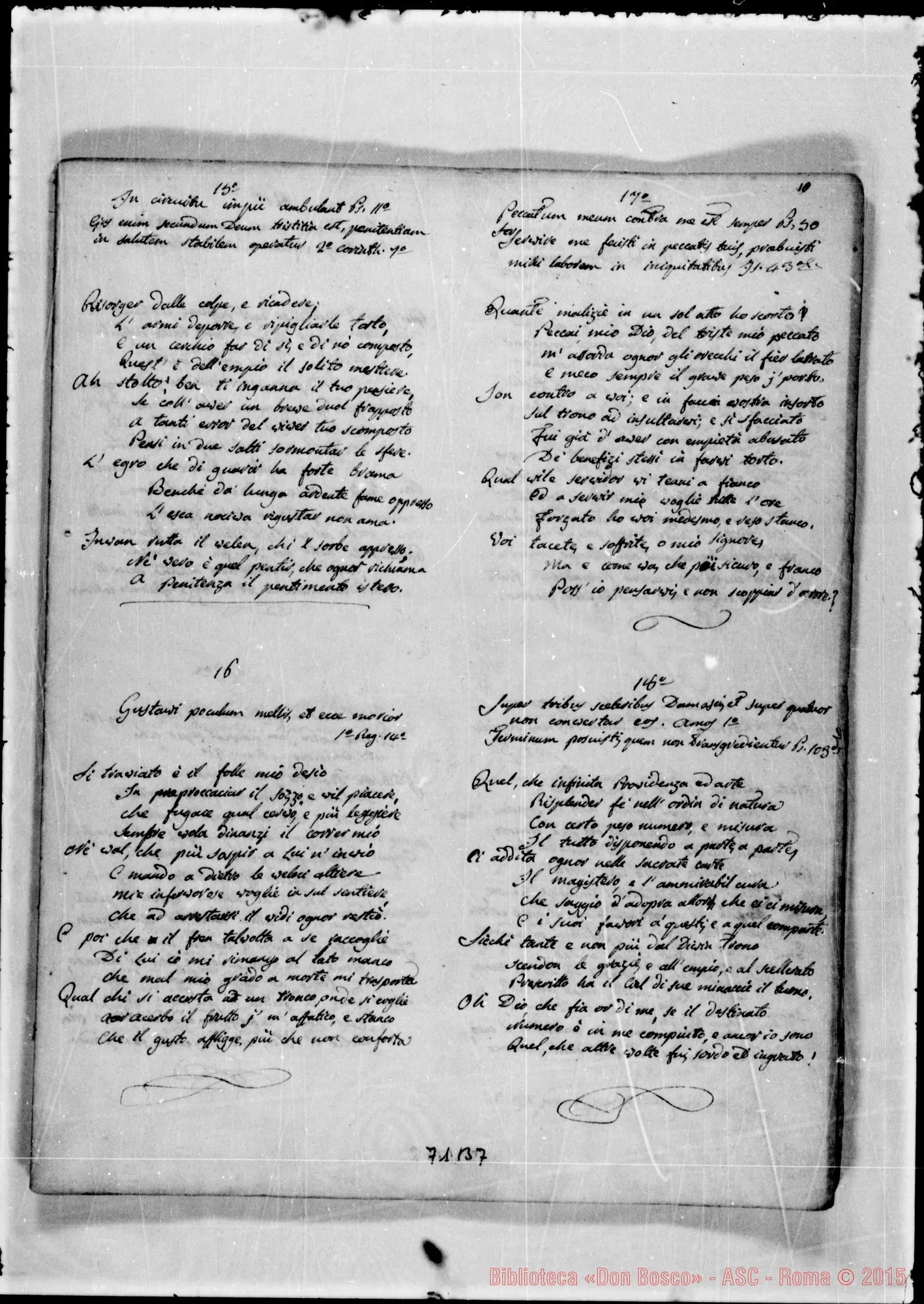 Fotogramma B 7 — «L’anima al riflesso delle Verità eterne». Ms. Bosco