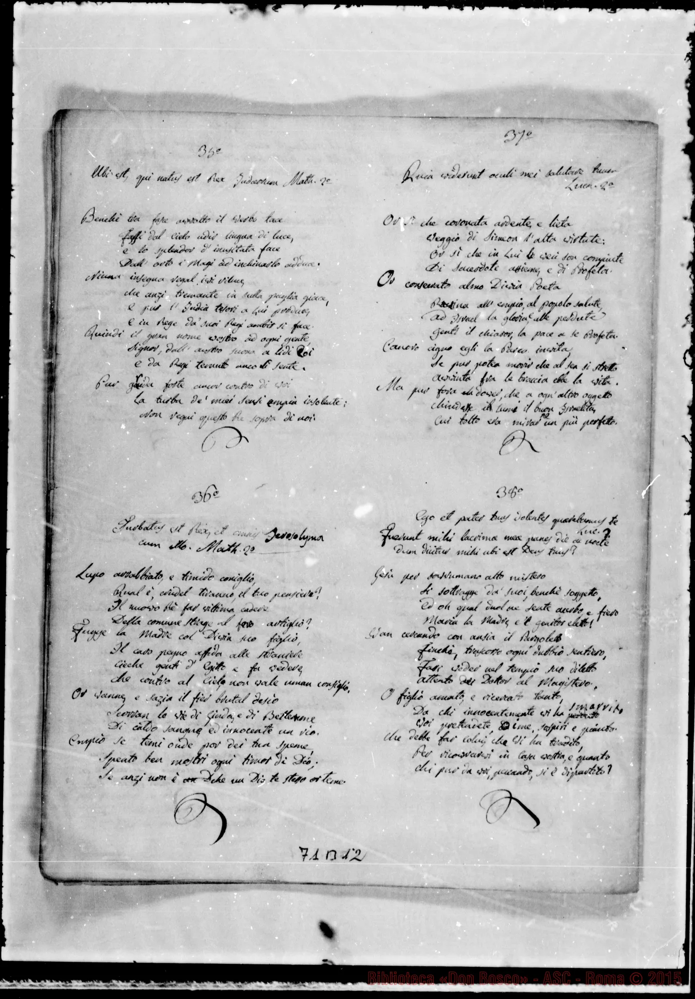 Fotogramma B 12 — «L’anima al riflesso delle Verità eterne». Ms. Bosco