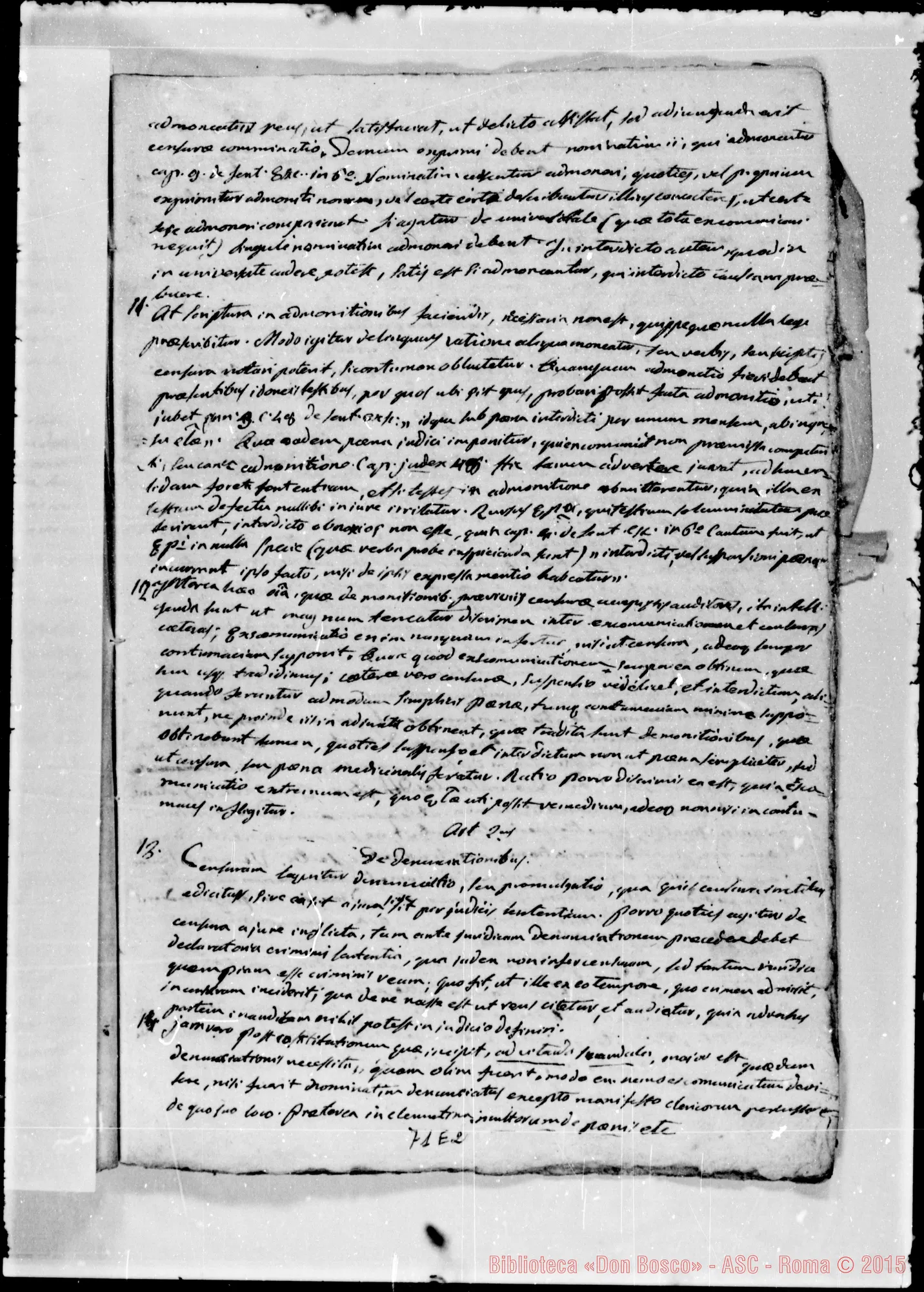 Fotogramma E 2 — «De censuris». Ms. Bosco