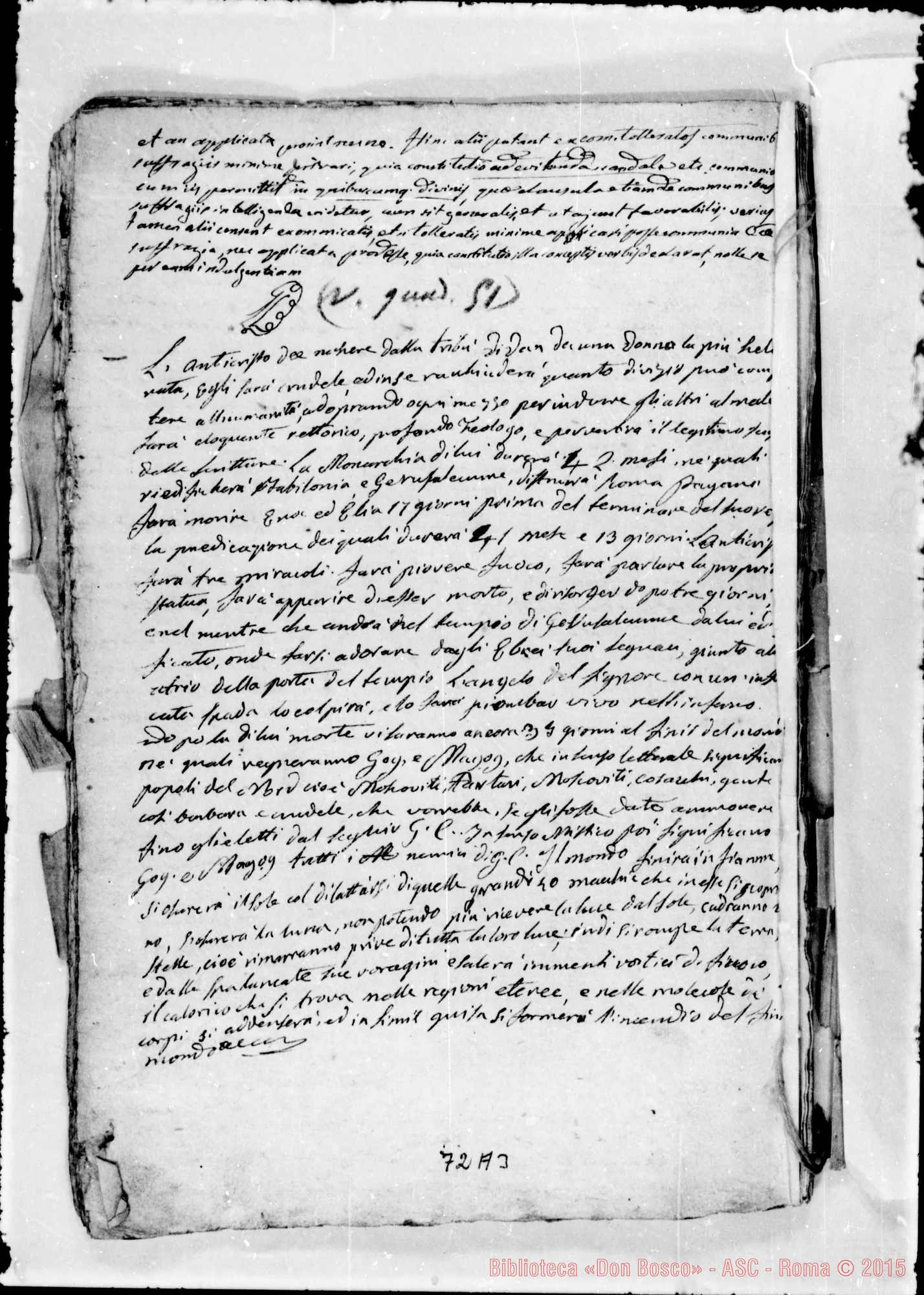 Fotogramma A 3 — «De censuris». Ms. Bosco