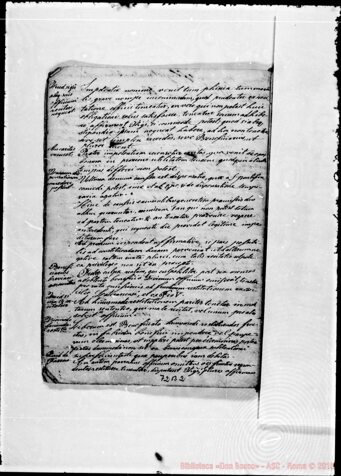 Fotogramma B 2 — «Analysis quaestionum quae…» Poesie: (ASC 132) Sul nome «Autografi Poesie». Ms. Bosco tutti