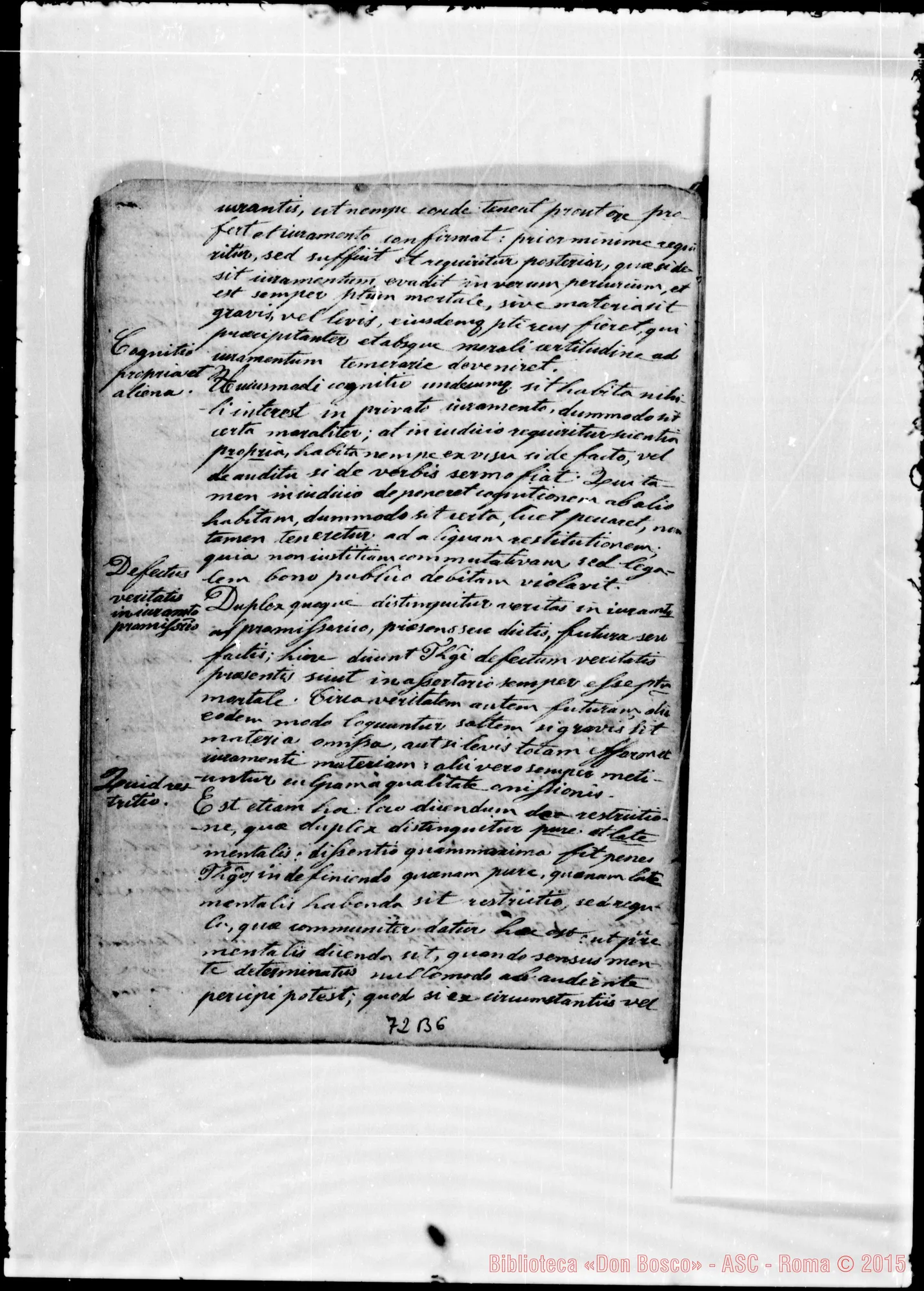 Fotogramma B 6 — «Analysis quaestionum quae…» Poesie: (ASC 132) Sul nome «Autografi Poesie». Ms. Bosco tutti