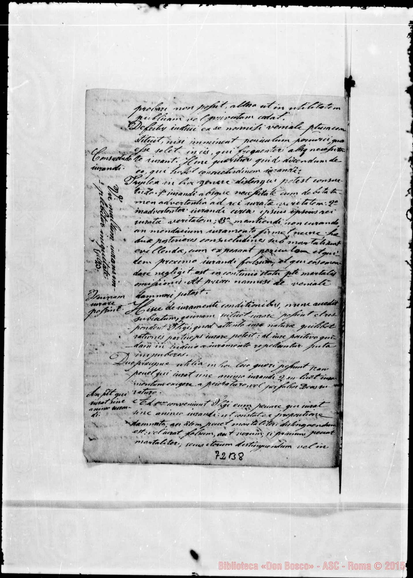 Fotogramma B 8 — «Analysis quaestionum quae…» Poesie: (ASC 132) Sul nome «Autografi Poesie». Ms. Bosco tutti