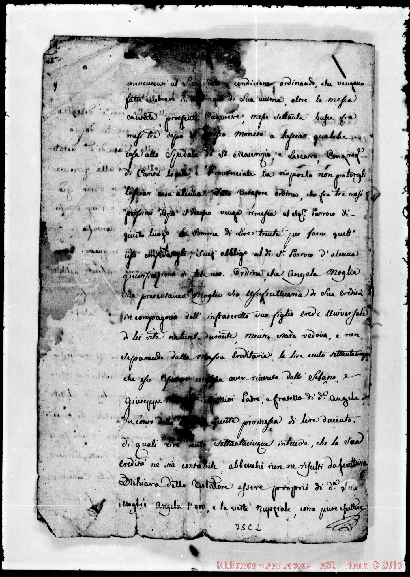 Fotogramma C 2 — Testamento di Michele Calosso