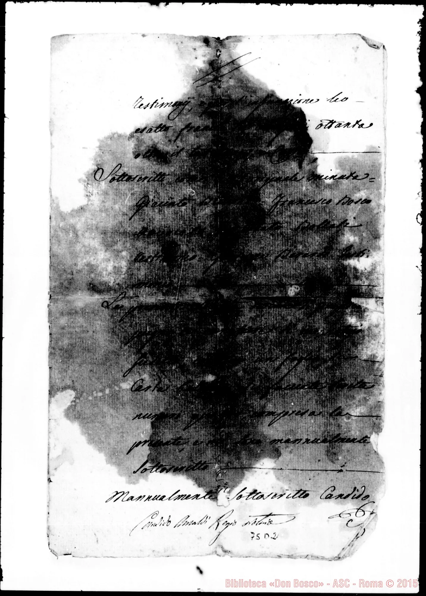 Fotogramma D 2 — Vendita fatta dall’avvocato Giacinto Vincenzo Biglione