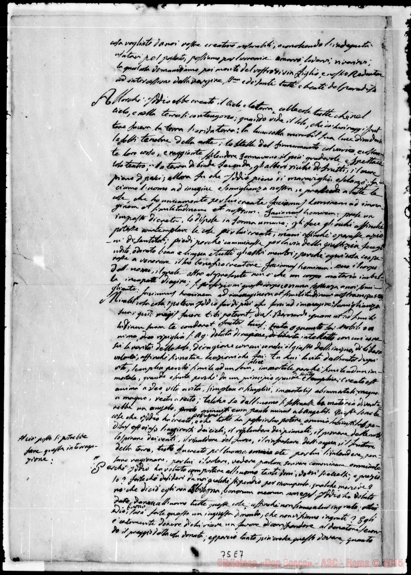 Fotogramma E 7 — «Fine dell’uomo». Ms. Bosco, 3-12-1841