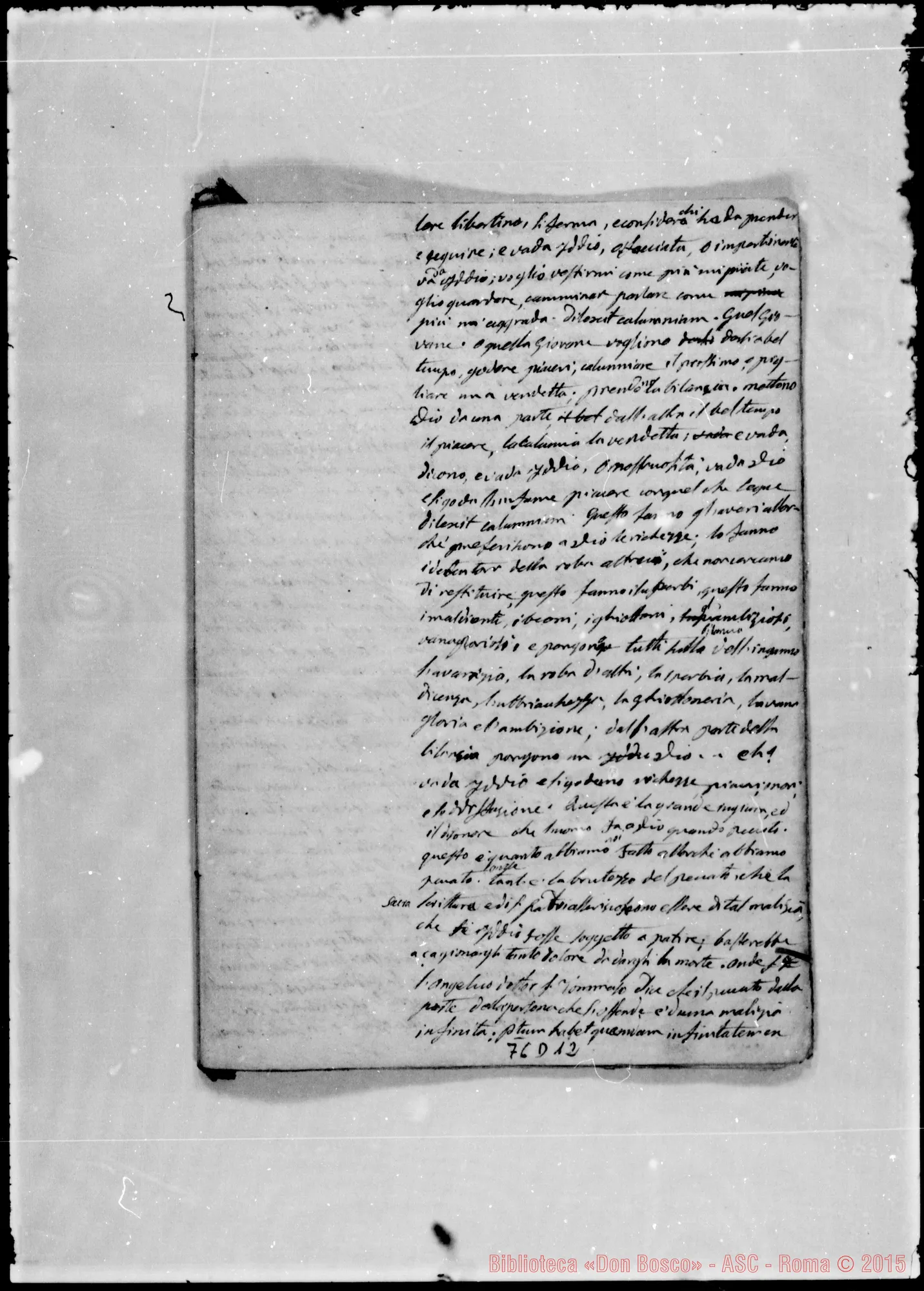 Fotogramma D 12 — «Peccato mortale. Allorché…» Ms. Bosco, 17-4-1842