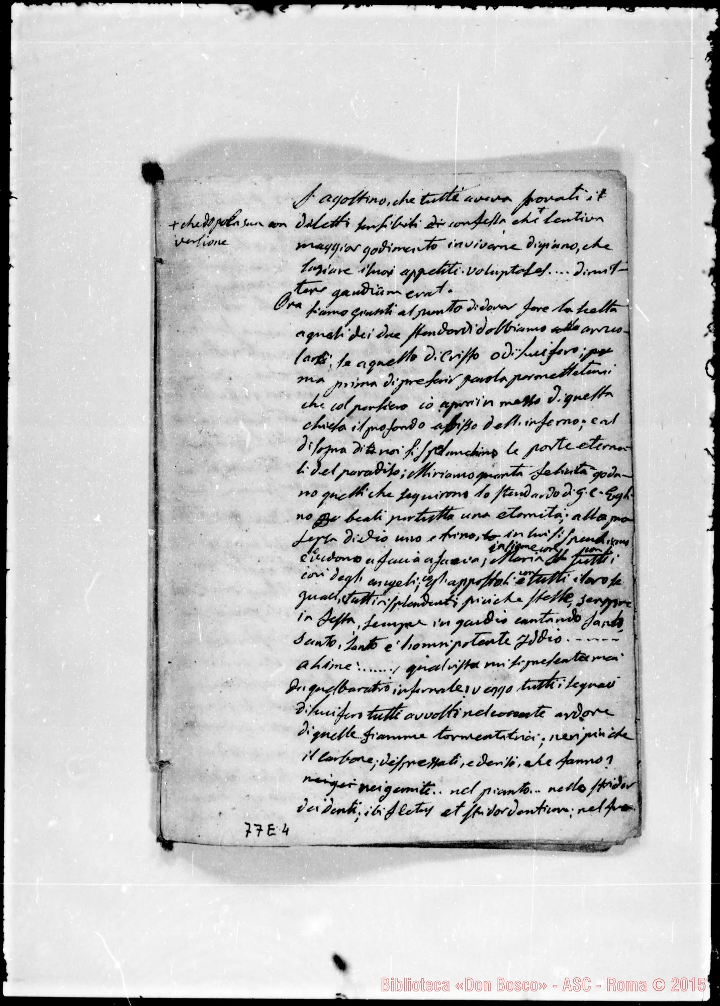 Fotogramma E 4 — «I due stendardi…» Ms. Bosco, 23-7-1842