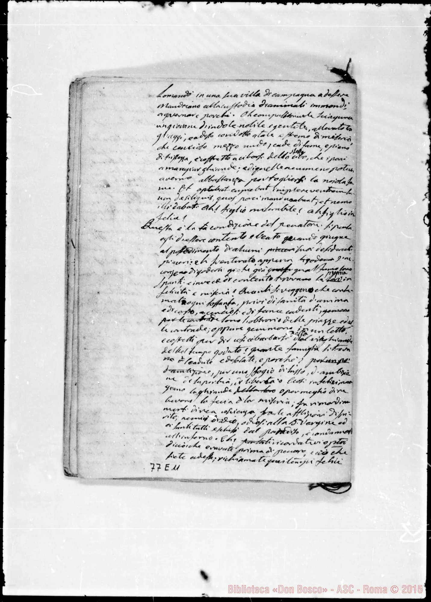 Fotogramma E 11 — «Misericordia tua, Domine, piena…» Ms. Bosco, 20-7-1842