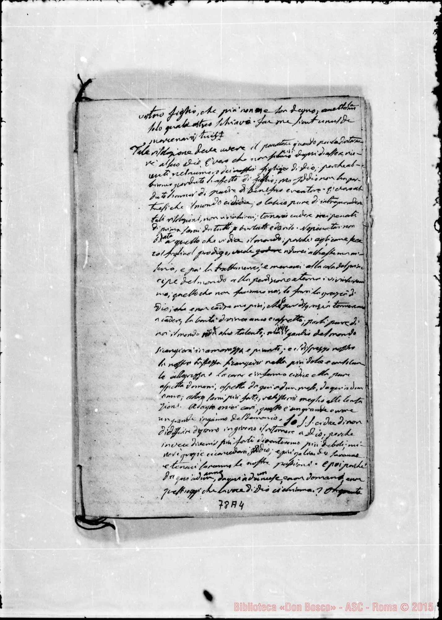 Fotogramma A 4 — «Misericordia tua, Domine, piena…» Ms. Bosco, 20-7-1842