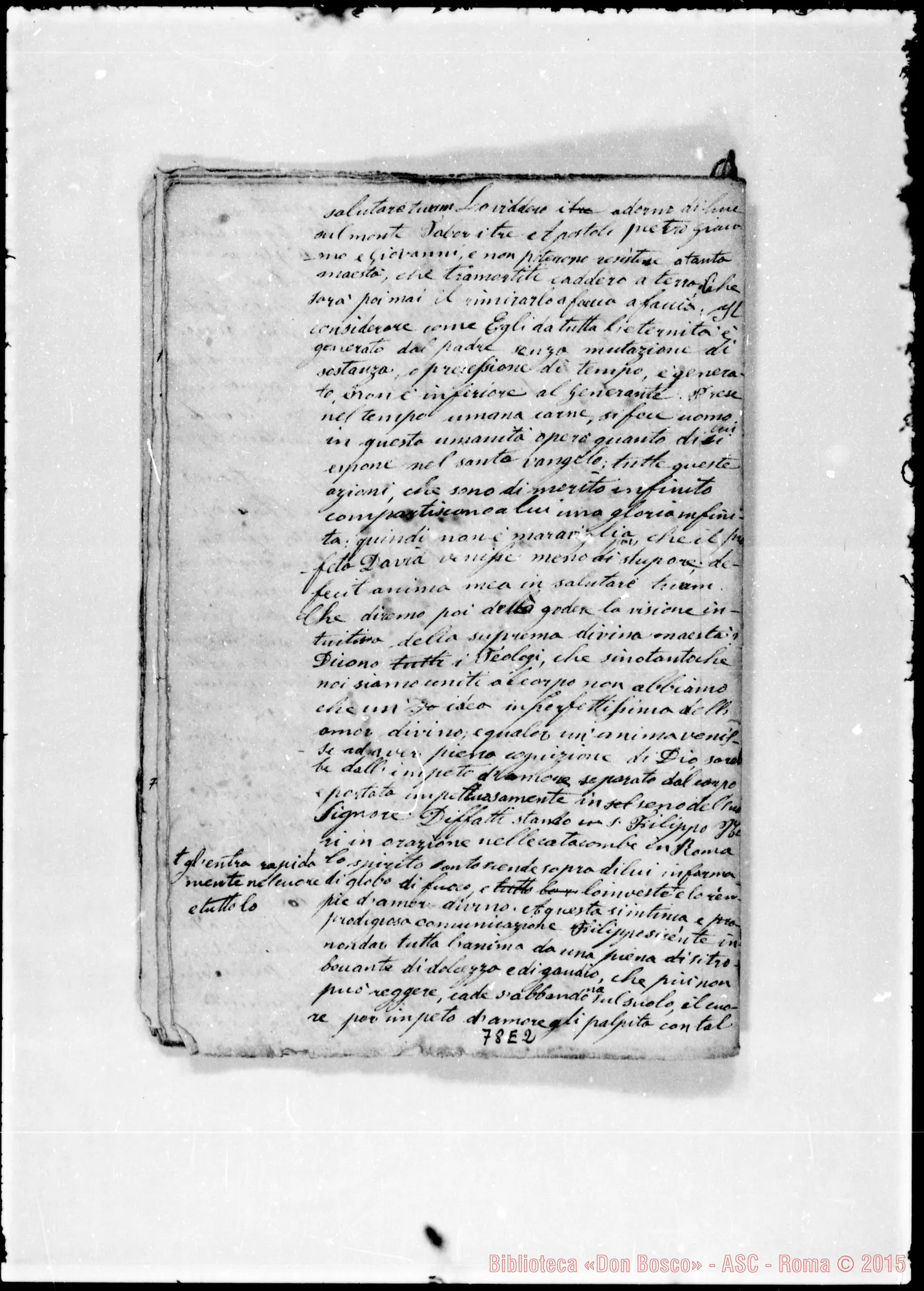 Fotogramma E 2 — «Exultabunt sancii in gloria…» Ms. Bosco, 30-6-1843