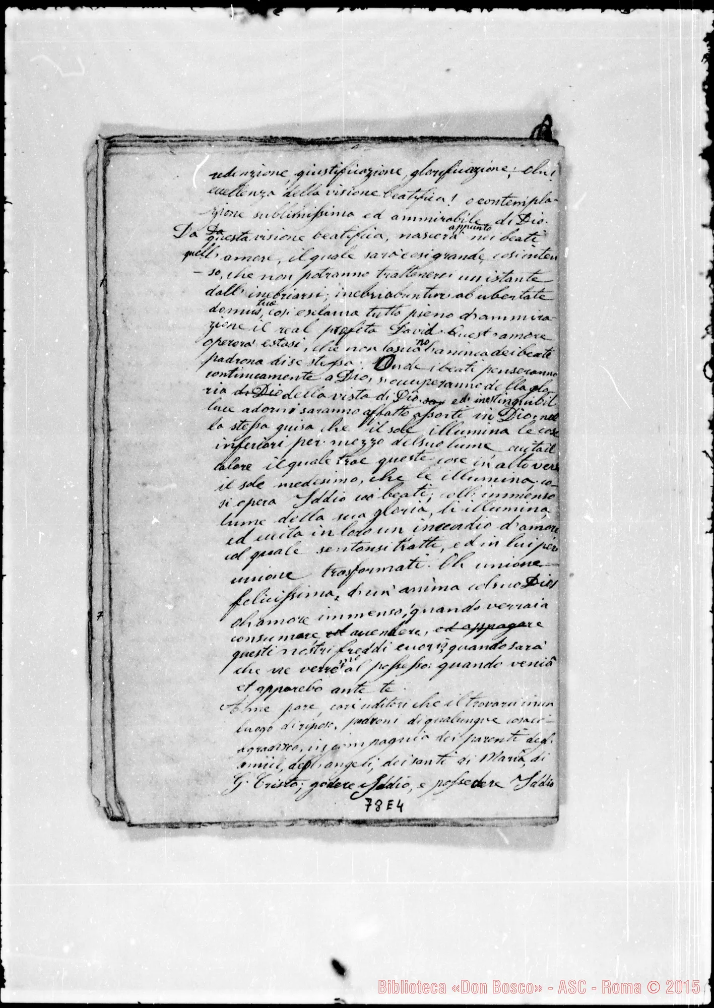 Fotogramma E 4 — «Exultabunt sancii in gloria…» Ms. Bosco, 30-6-1843