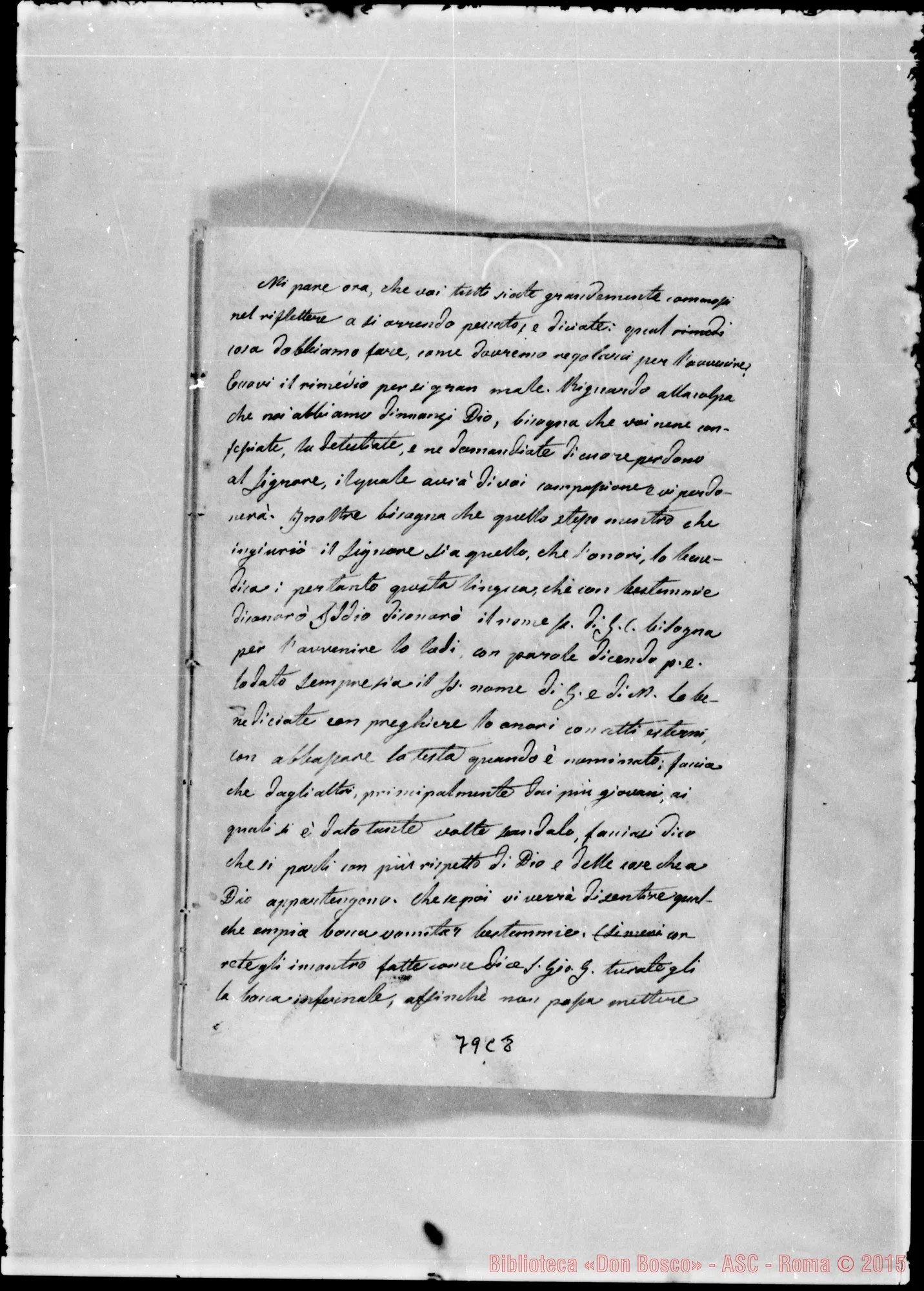 Fotogramma C 8 — «La Bestemmia». Ms.