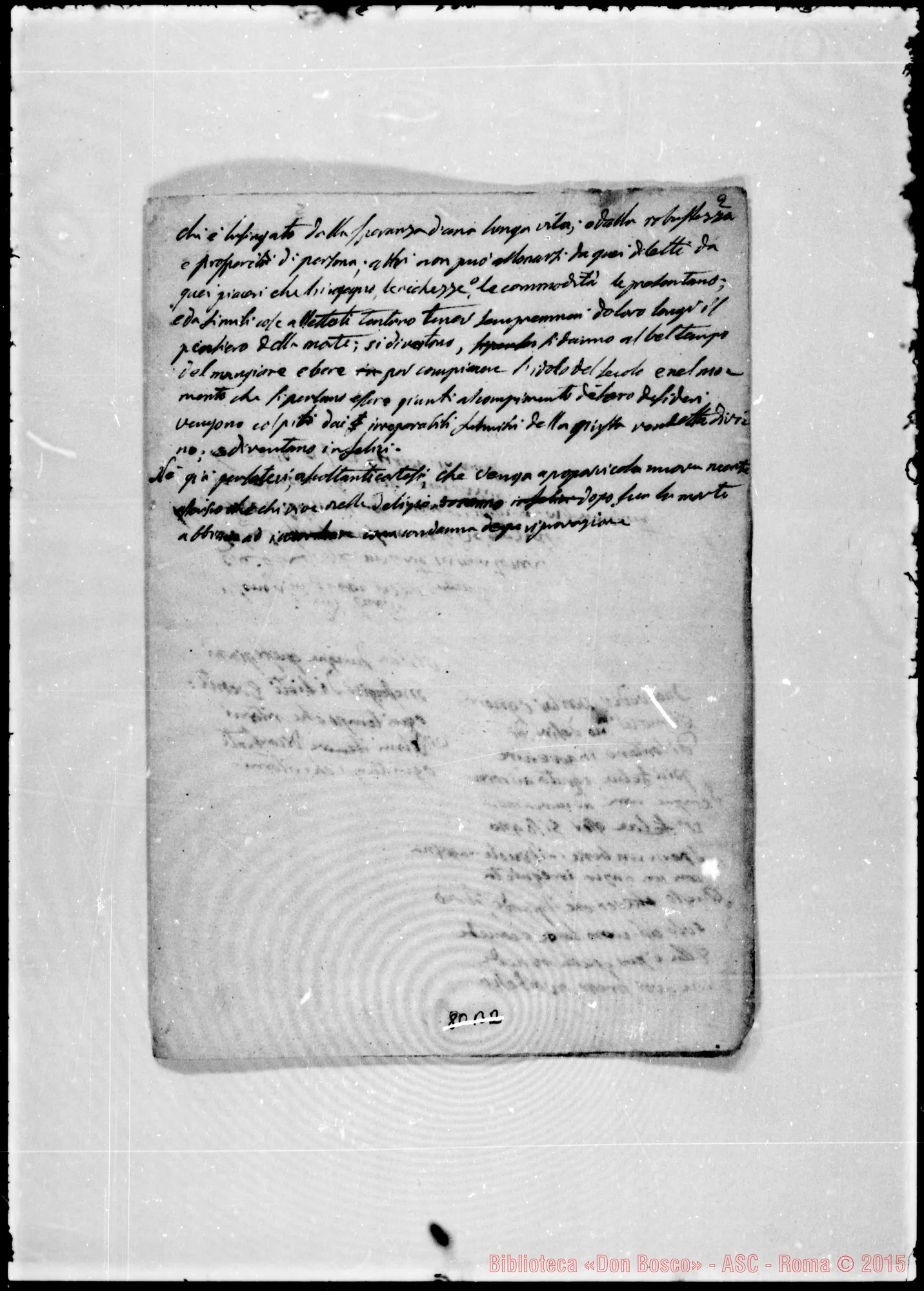 Fotogramma B 2 — «Ibit homo in domum aeternitatis… » Ms. Bosco