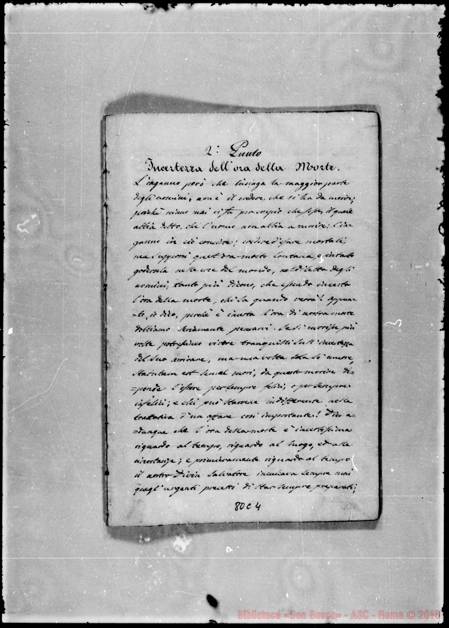 Fotogramma C 4 — «…Se gli uomini avessero sempre…» Ms.