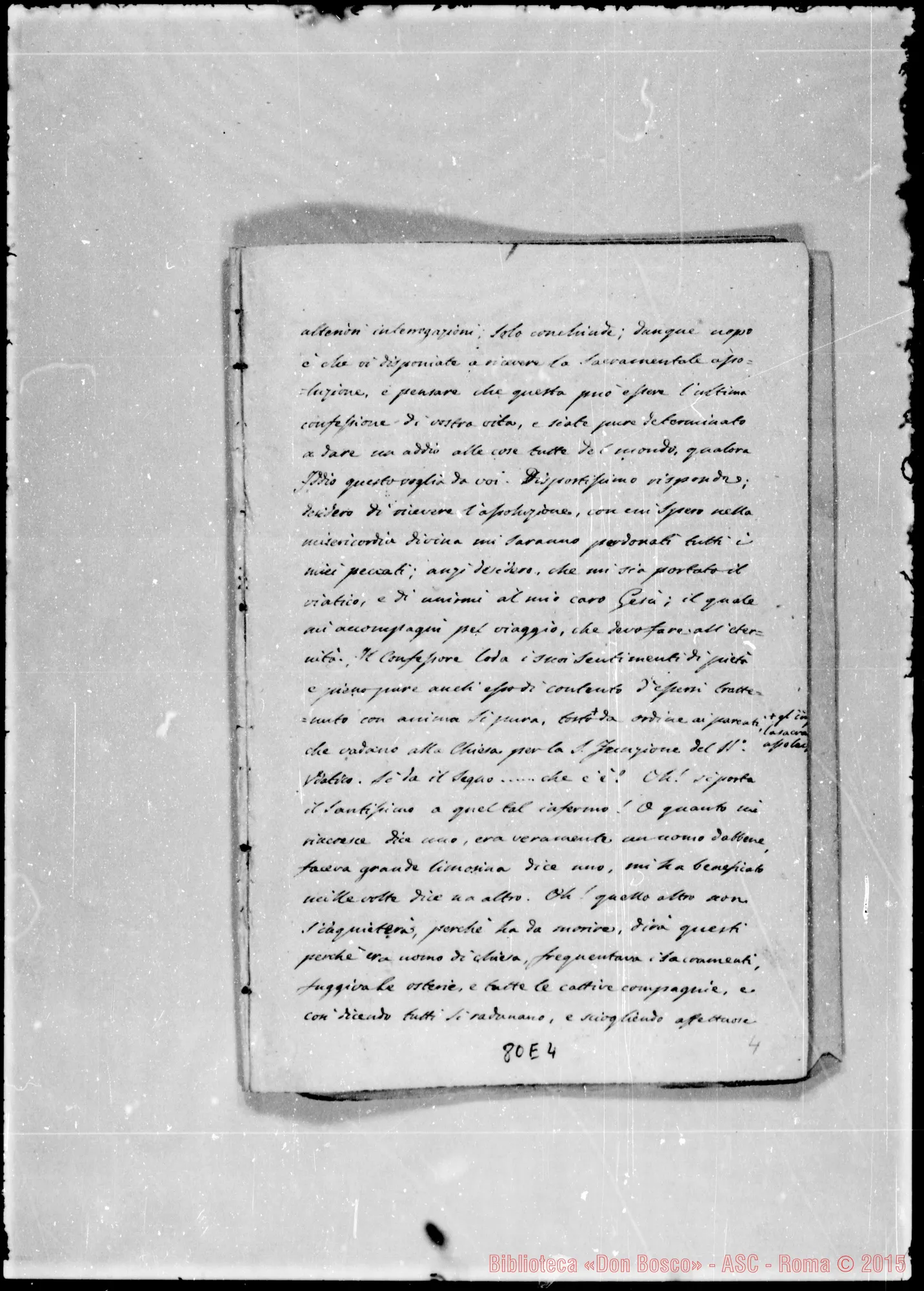 Fotogramma E 4 — Morte del giusto: «…È veramente spaventosa…» Ms.