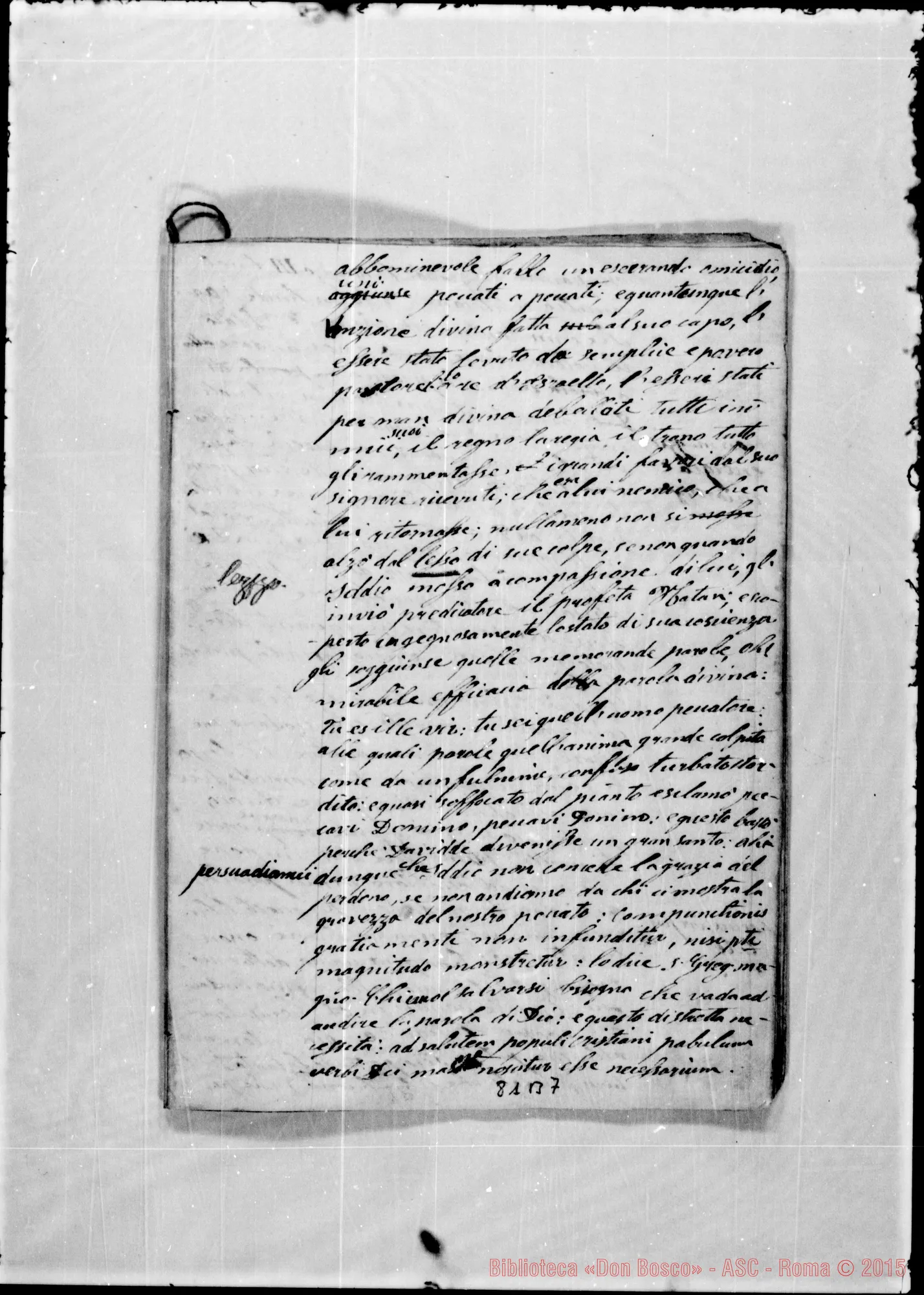 Fotogramma B 7 — «Beati qui audiunt verbum Dei…» Ms. Aggiunte Ms. Bosco