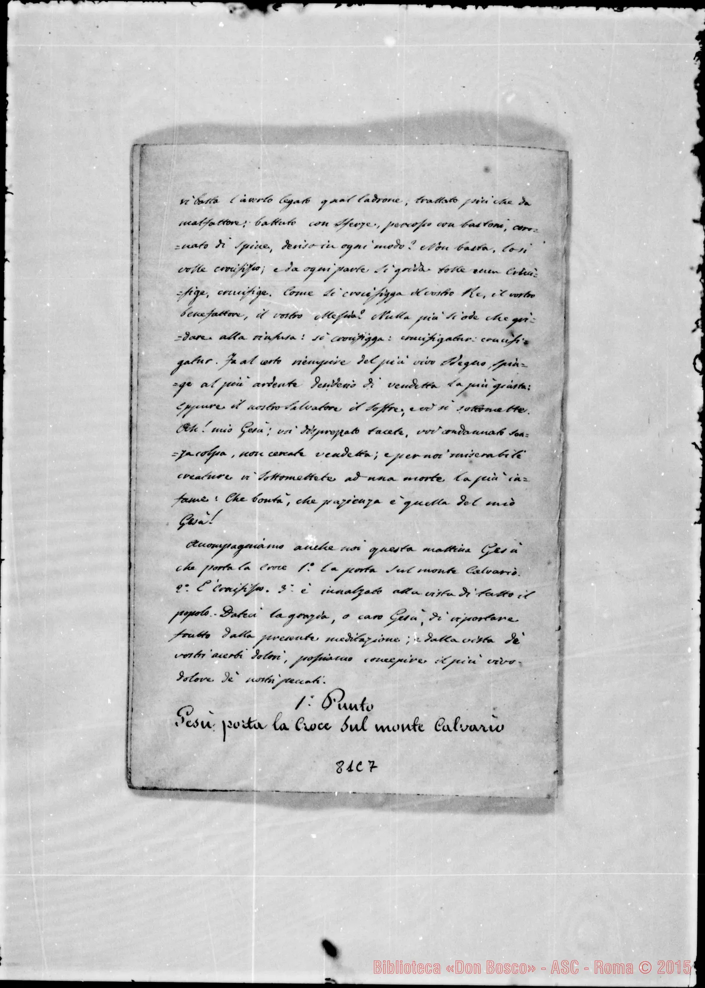 Fotogramma C 7 — «Crocifissione». Ms.