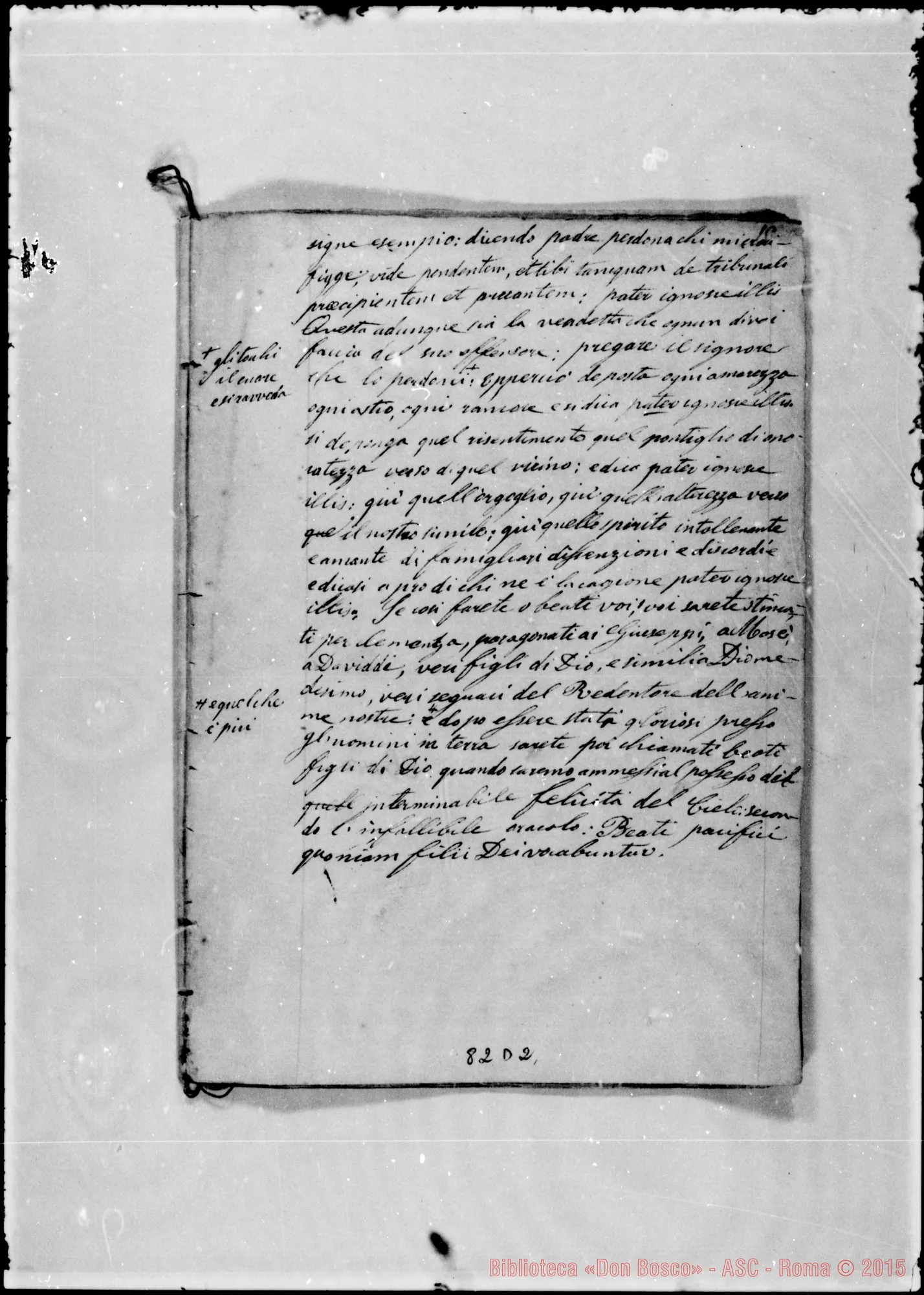 Fotogramma D 2 — «Perdono dei nemici: si pensano molti…» Ms. Bosco