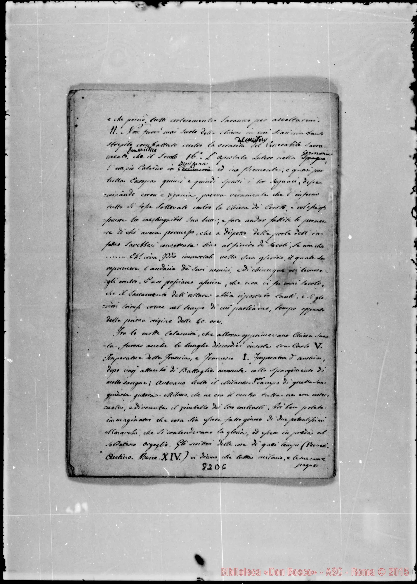 Fotogramma D 6 — Discorso per le Quarantore. Ms.