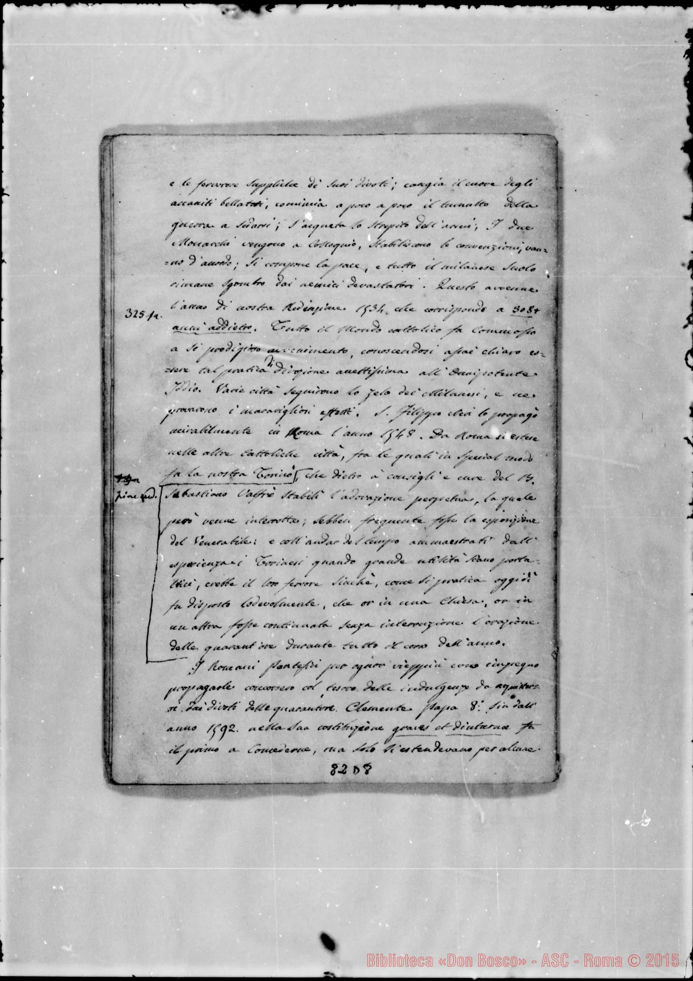 Fotogramma D 8 — Discorso per le Quarantore. Ms.