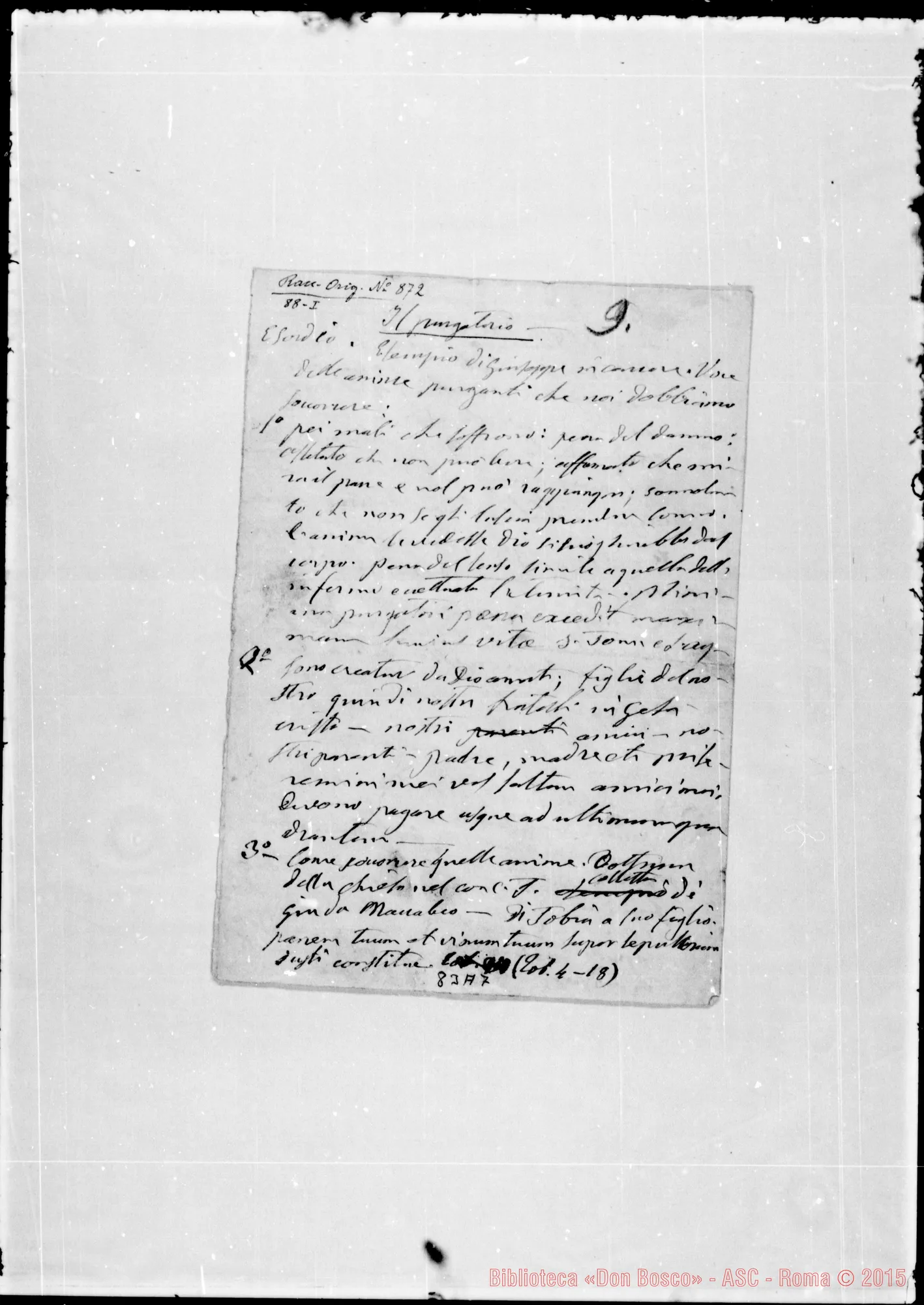 Fotogramma A 7 — «Il Purgatorio. Esordio…» Ms. Bosco