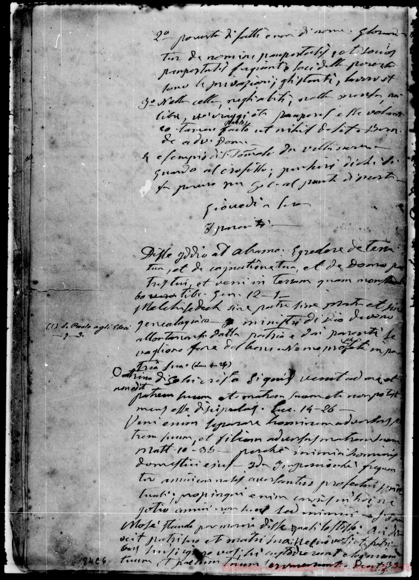 Fotogramma C 6 — «Esercizi di Trofarello». Ms. Bosco, 1869