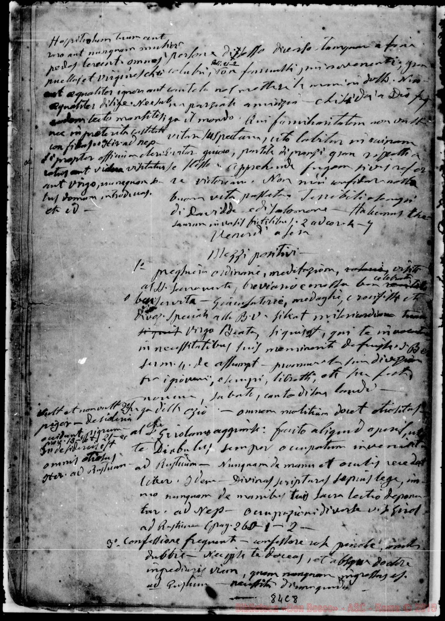 Fotogramma C 8 — «Esercizi di Trofarello». Ms. Bosco, 1869
