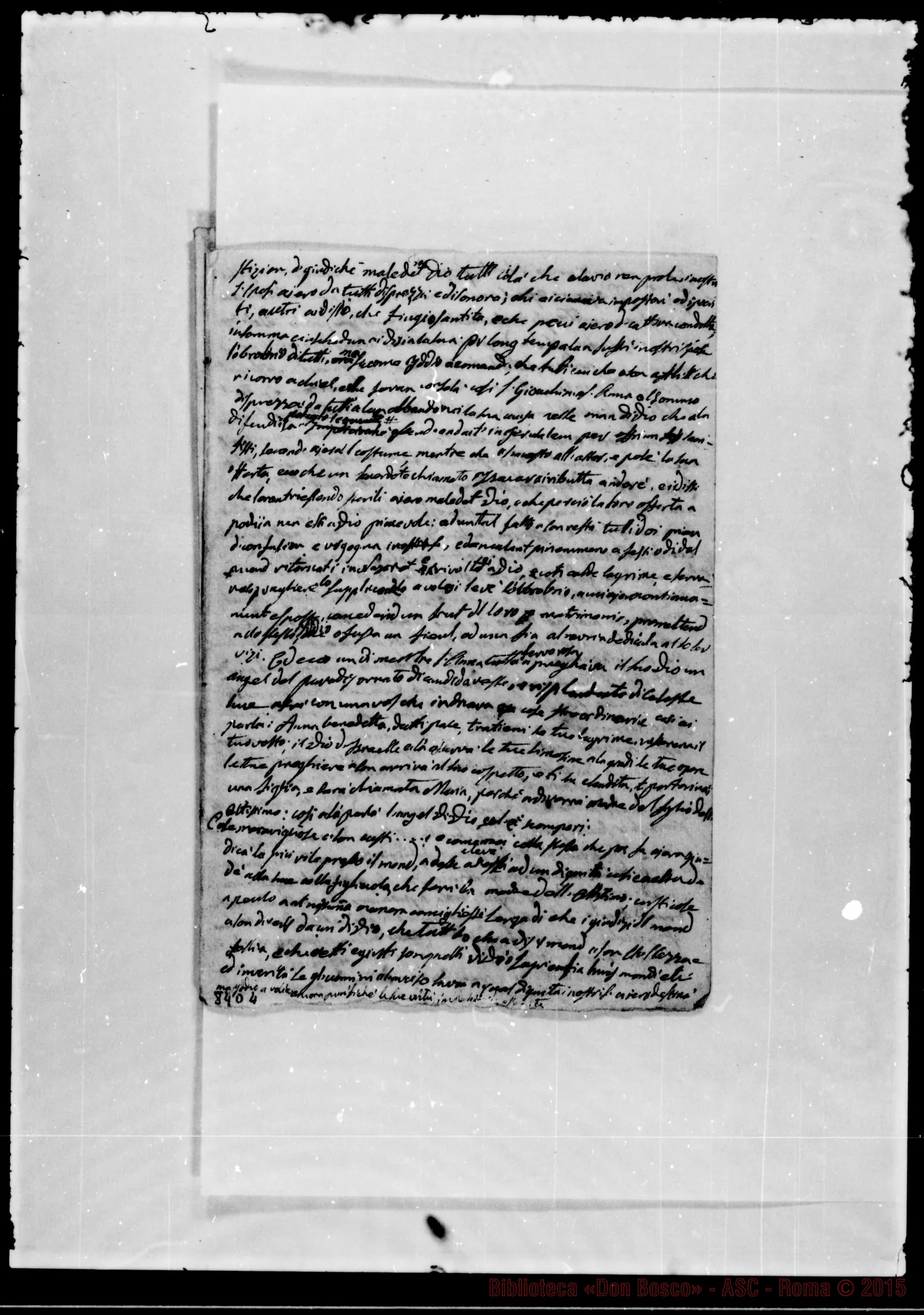Fotogramma D 4 — «Discorso di Santa Anna in Aramengo». Ms. Bosco, 26-7-1840