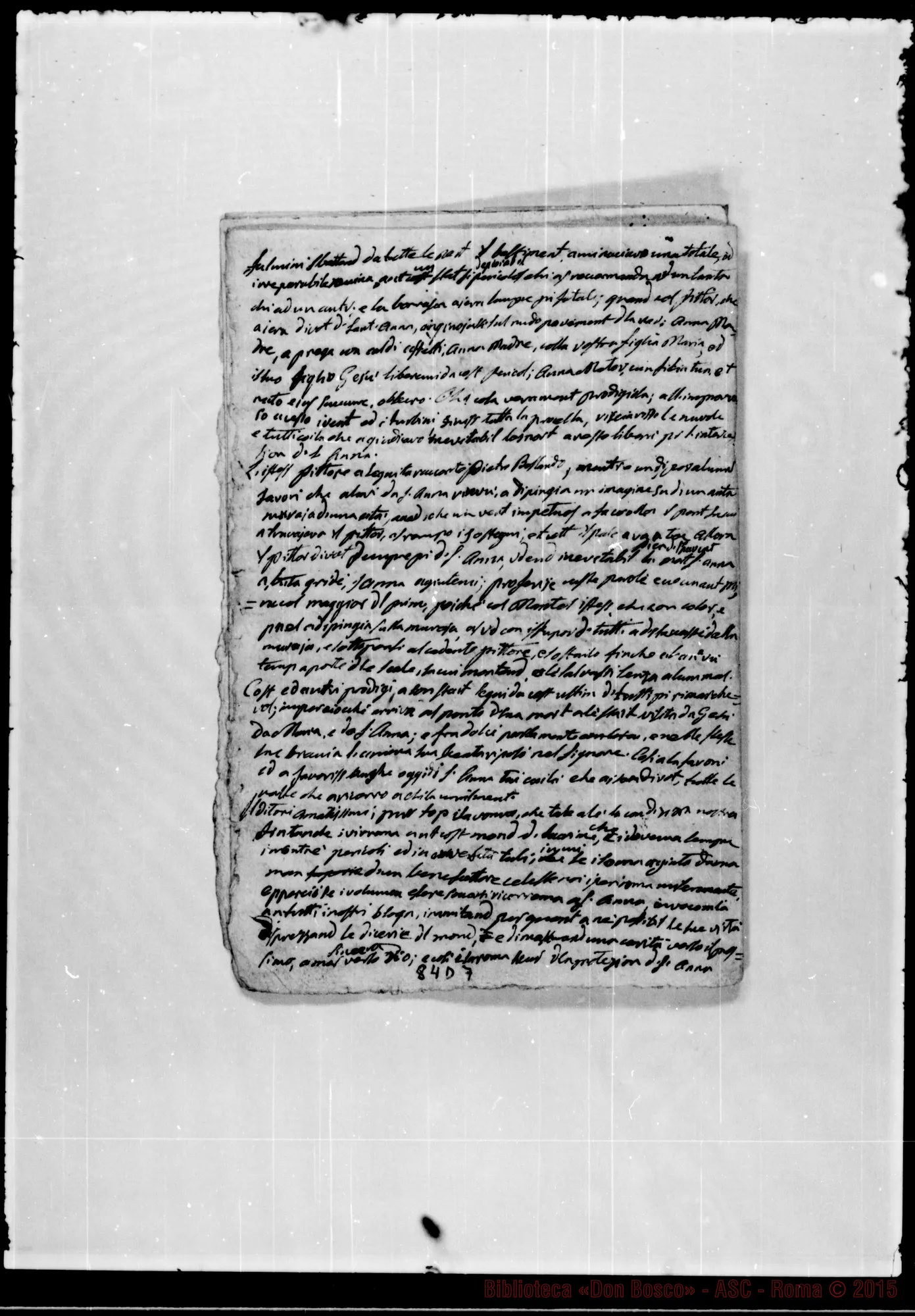 Fotogramma D 7 — «Discorso di Santa Anna in Aramengo». Ms. Bosco, 26-7-1840