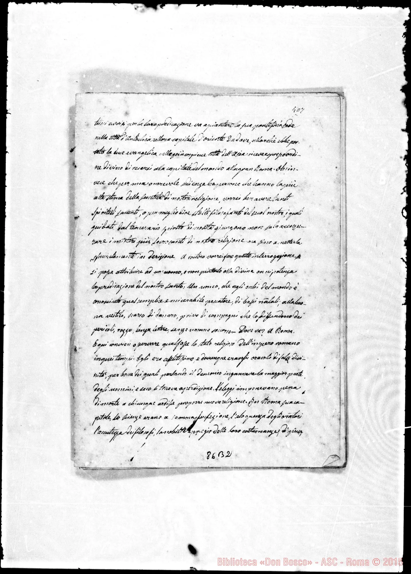 Fotogramma B 2 — San Pietro: «Discorso per la festa di S. Pietro». Ms.