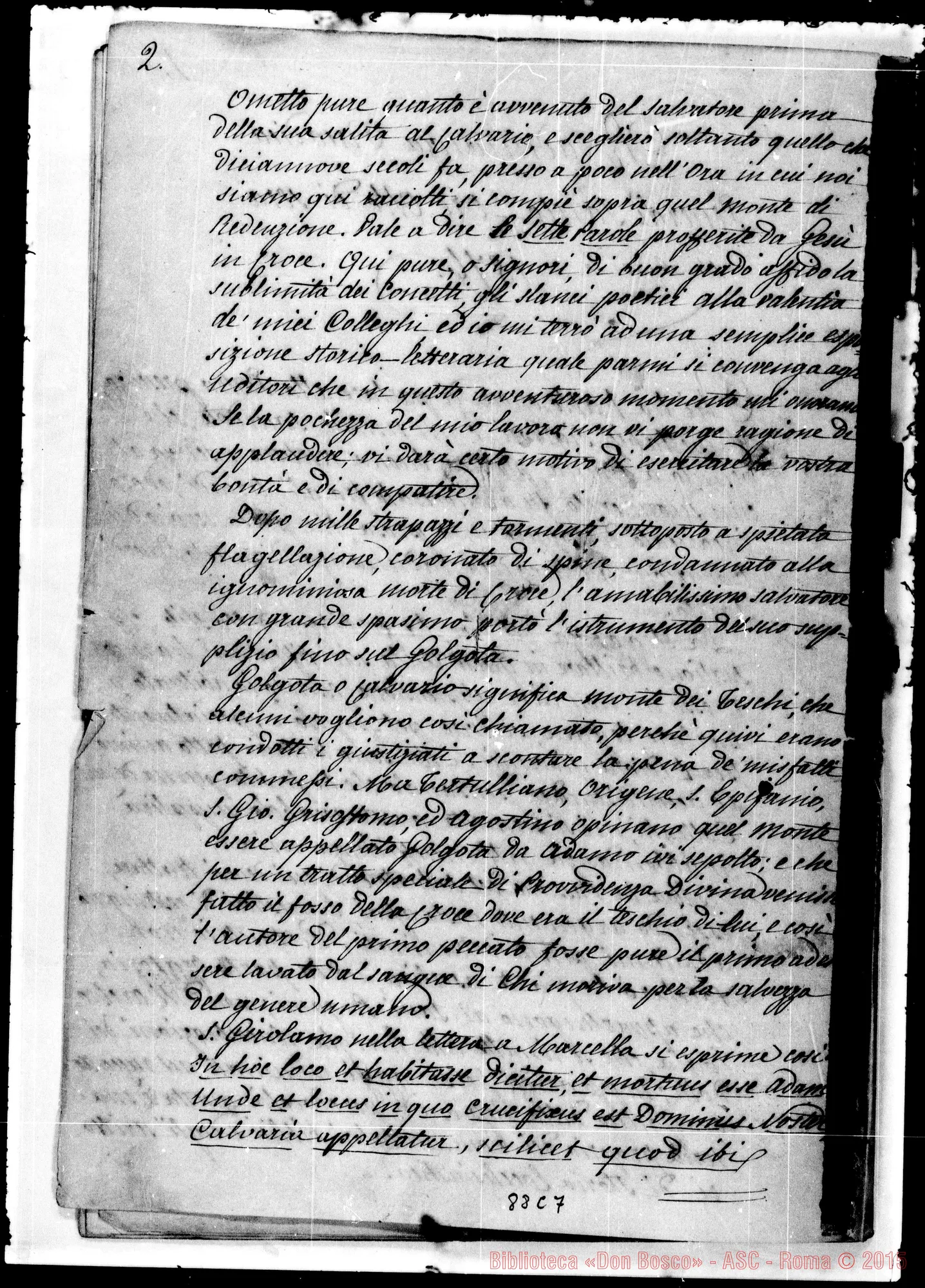 Fotogramma C 7 — Altra bella copia con correz. Bosco. Tutti i tre nel (ASC 132) sul nome «autografi-prediche discorsi».
