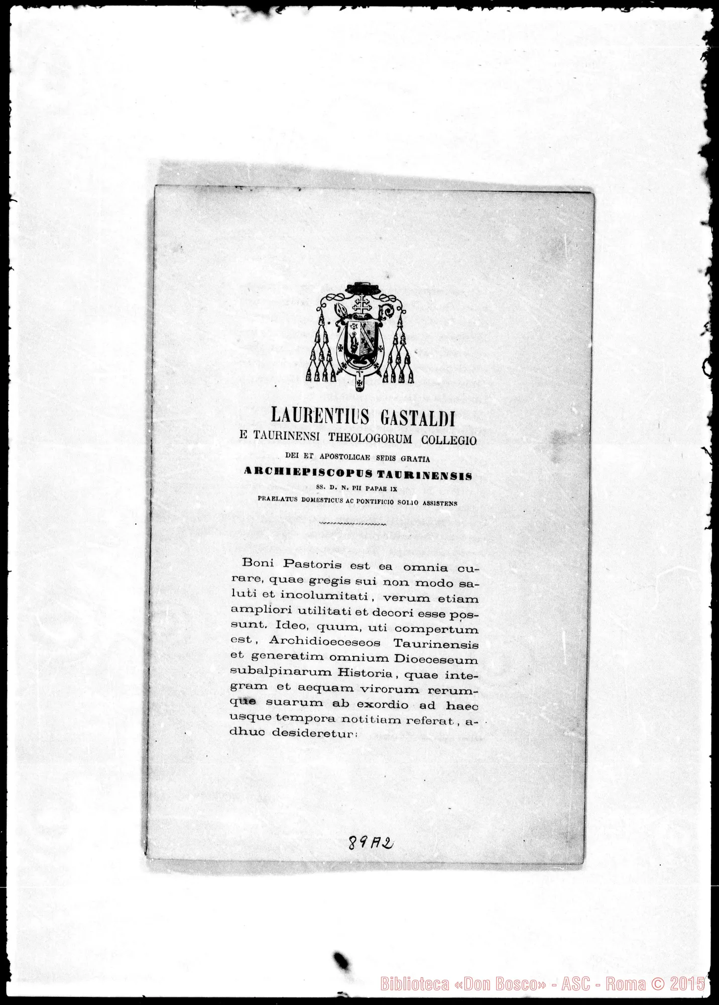 Fotogramma A 2 — Statuti dell’Accademia Storia Ecclesiastica. Stampato (ASC 112)