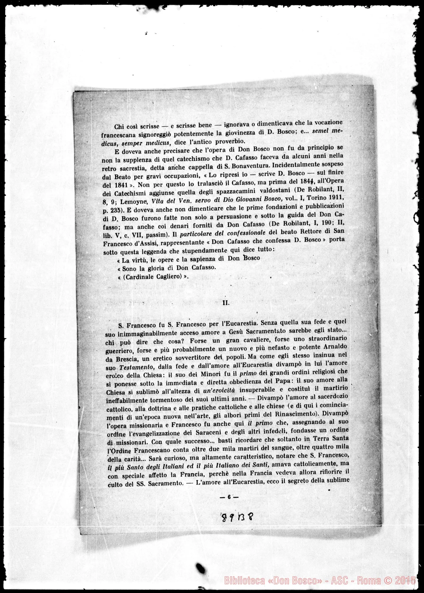 Fotogramma B 8 — Estratto del Bollettino Eucaristico. Stampato (ASC 112)
