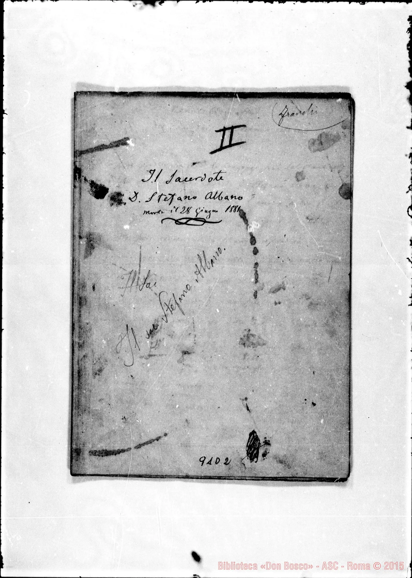 Fotogramma D 2 — Albano (f 1881) Ms.
