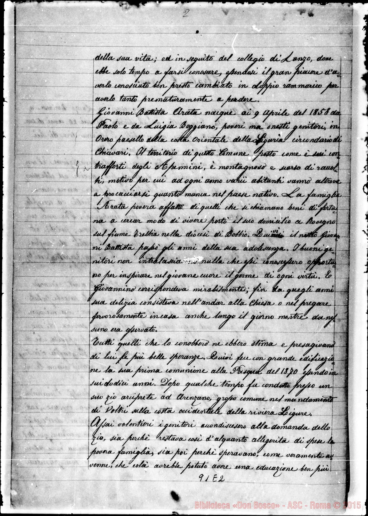 Fotogramma E 2 — Arata (f 1878) Ms.
