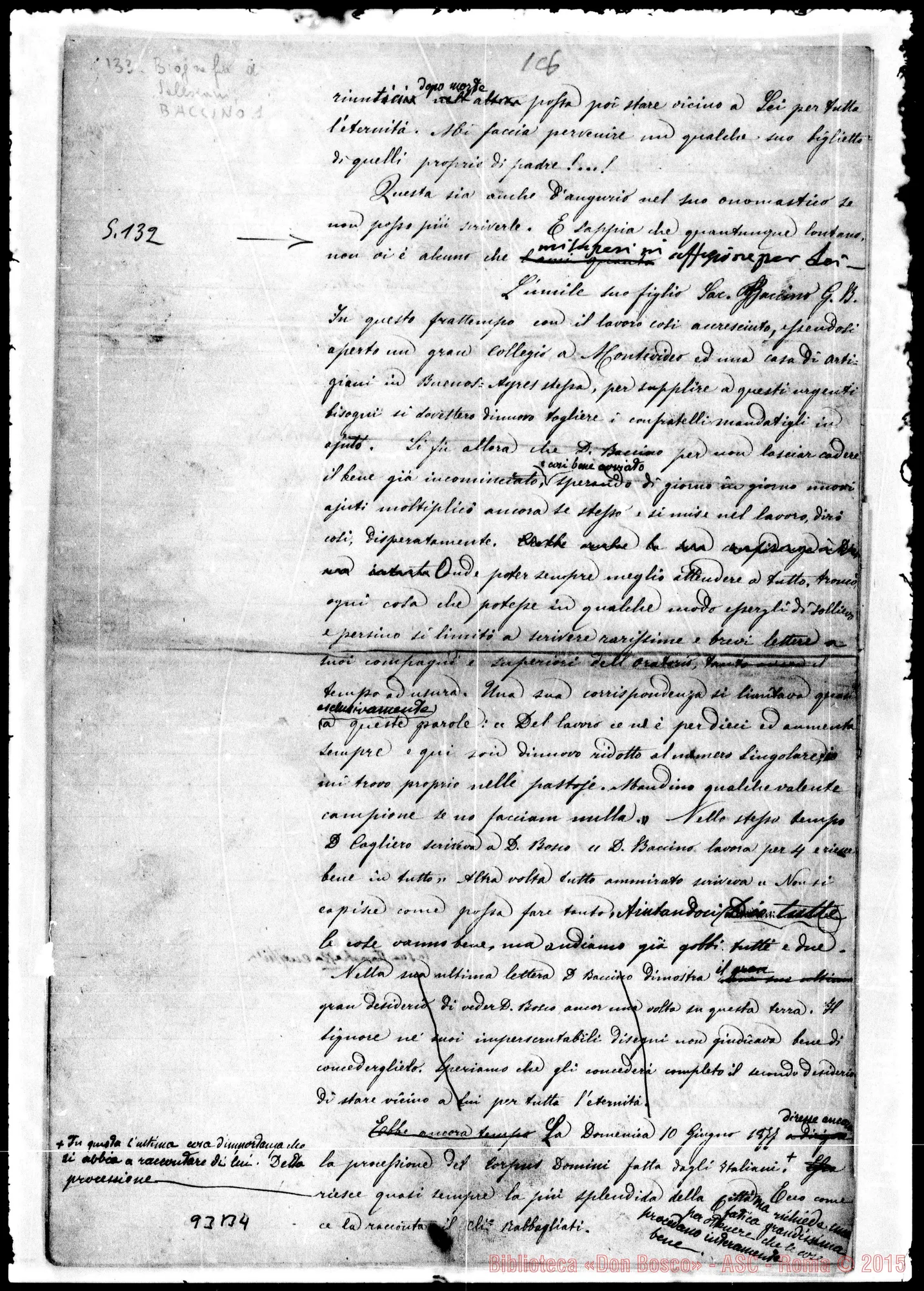 Fotogramma B 4 — Breve biografia. Ms. con correzioni Bosco