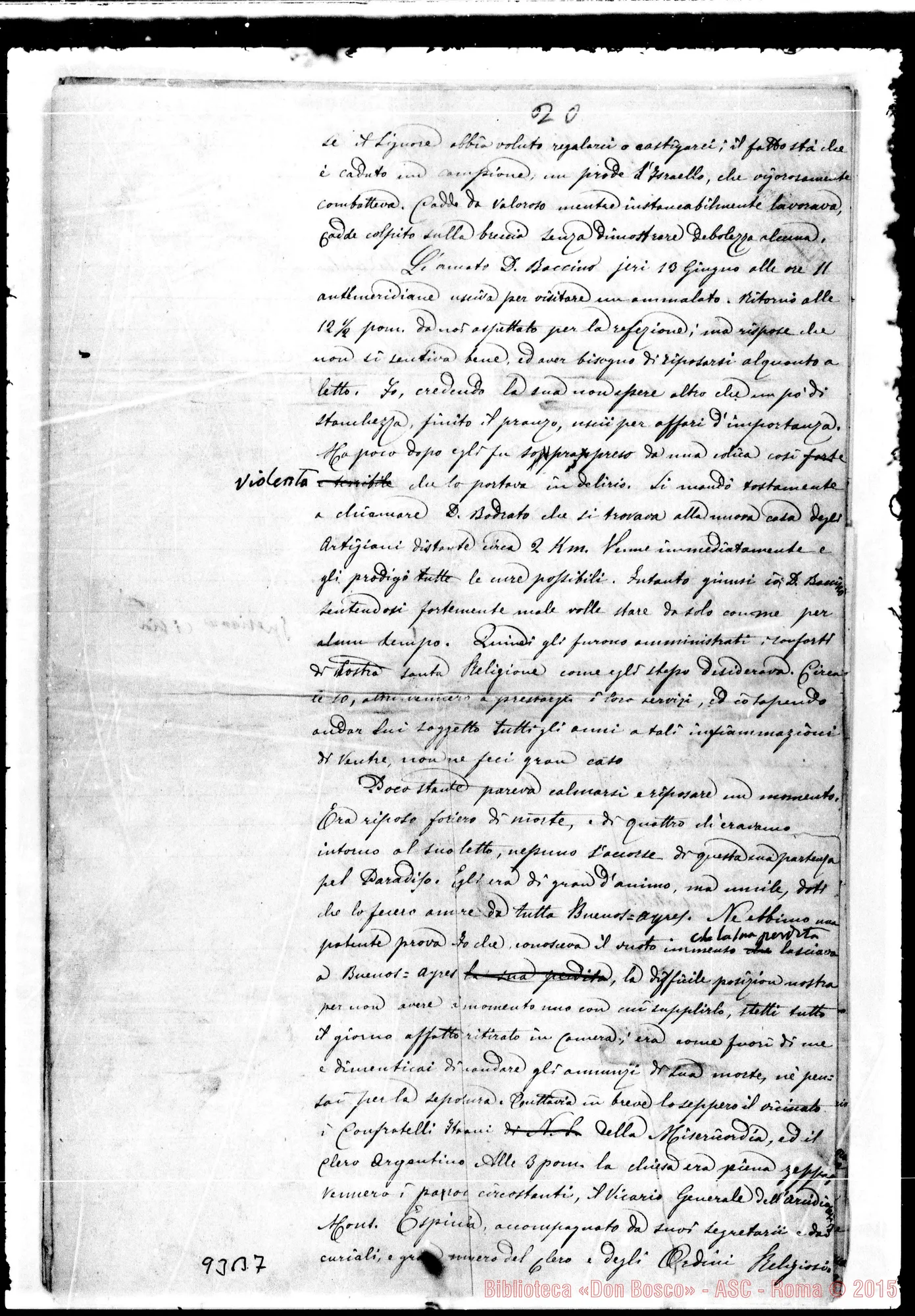 Fotogramma B 7 — Breve biografia. Ms. con correzioni Bosco