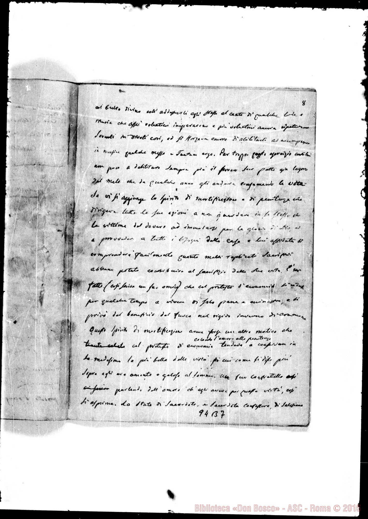 Fotogramma B 7 — Del Mastro (f 1879). Biografia in doppia redazione