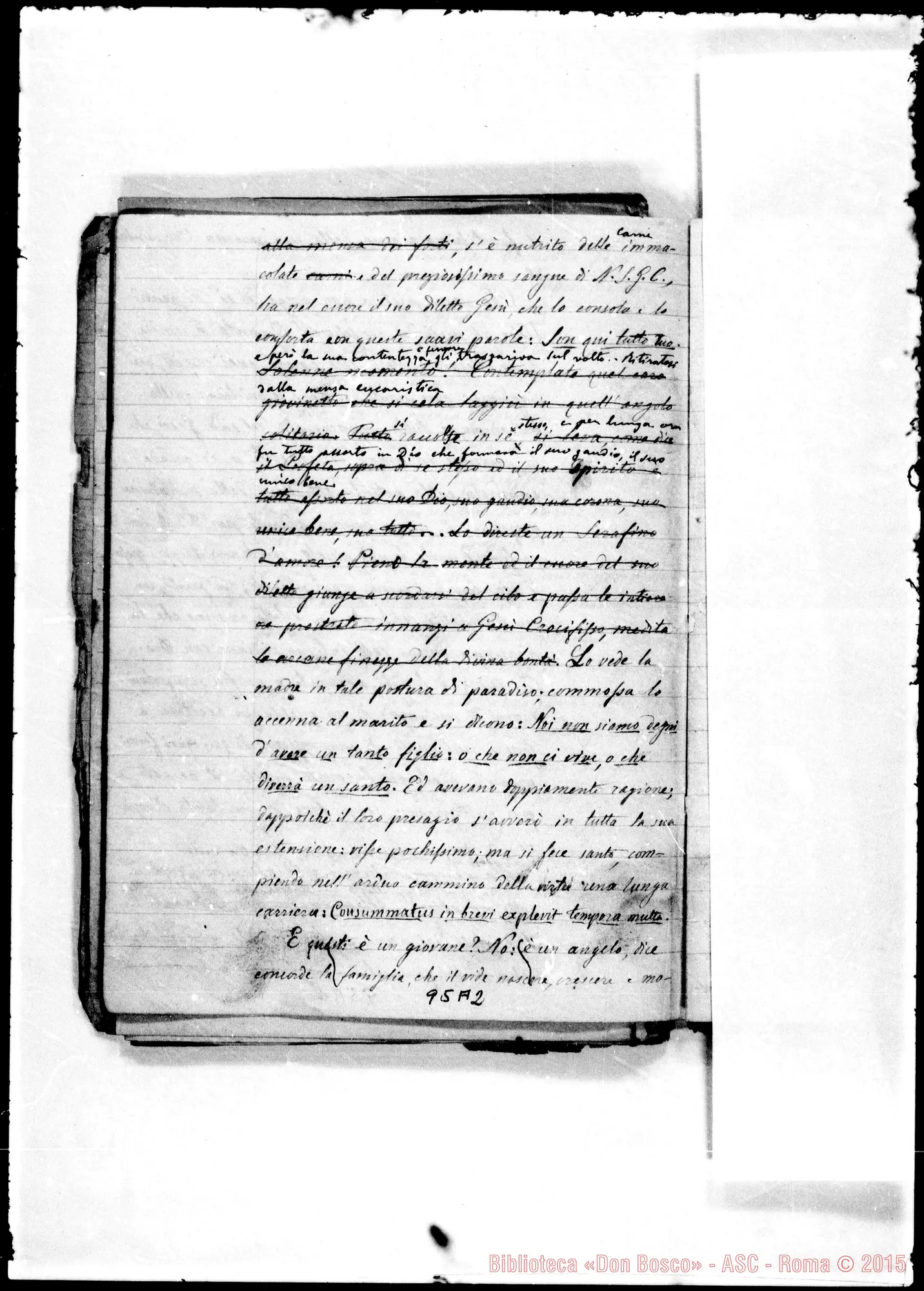 Fotogramma A 2 — Del Mastro (f 1879). Biografia in doppia redazione