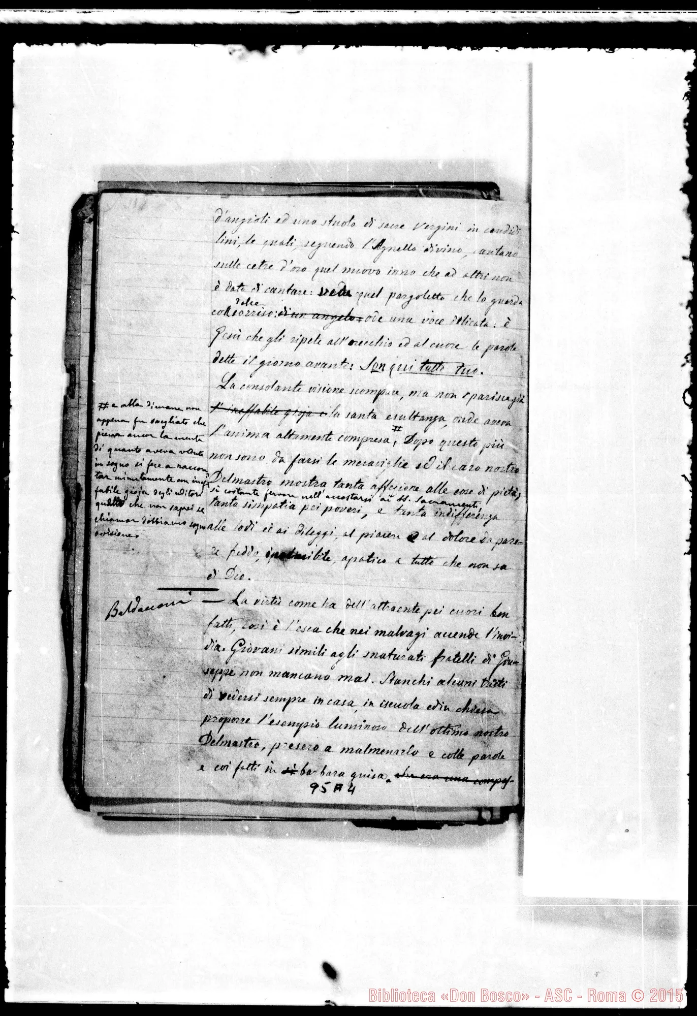 Fotogramma A 4 — Del Mastro (f 1879). Biografia in doppia redazione
