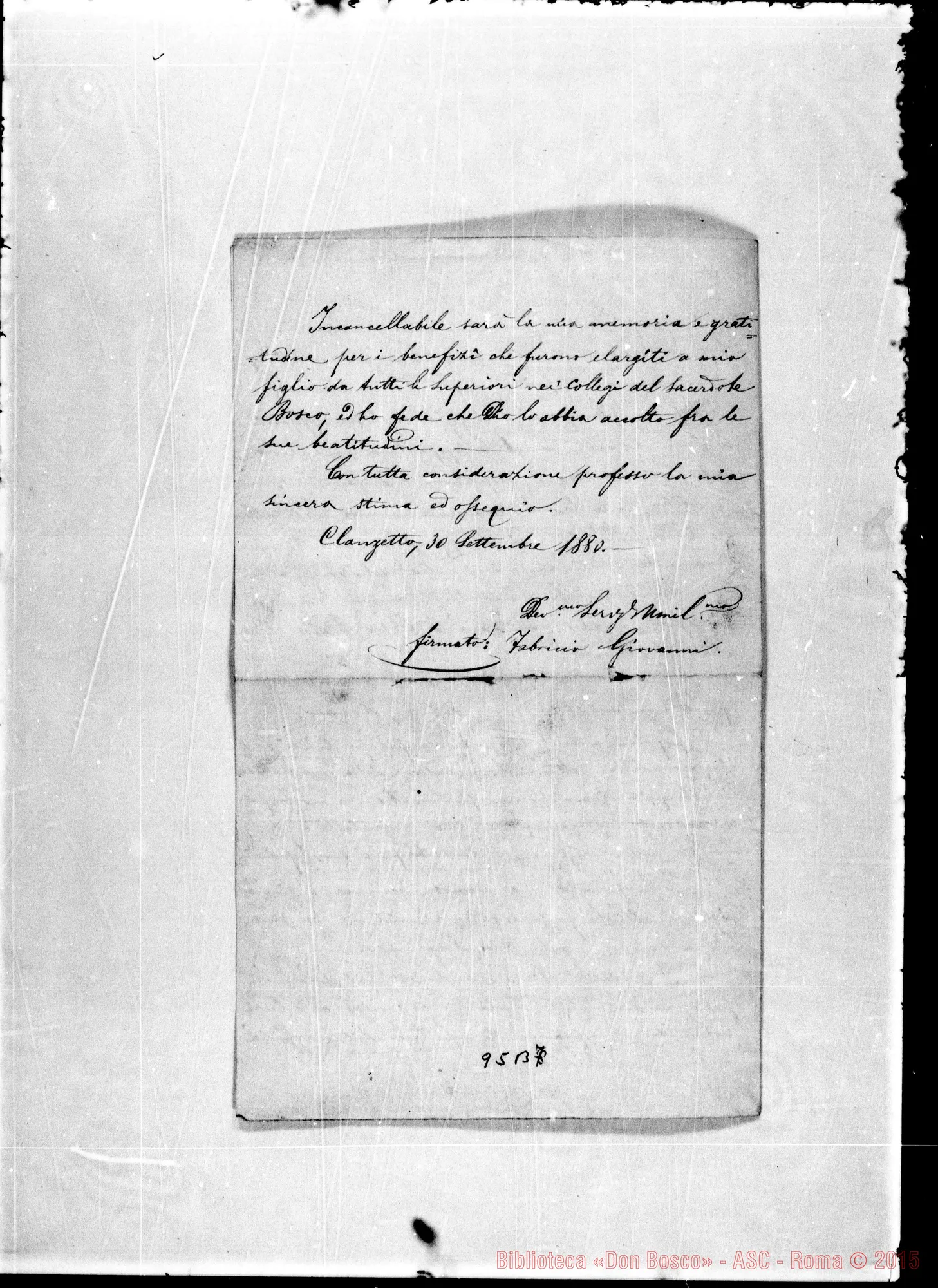 Fotogramma B 7 — Fabrici (f 1880). Lettera del padre al Direttore