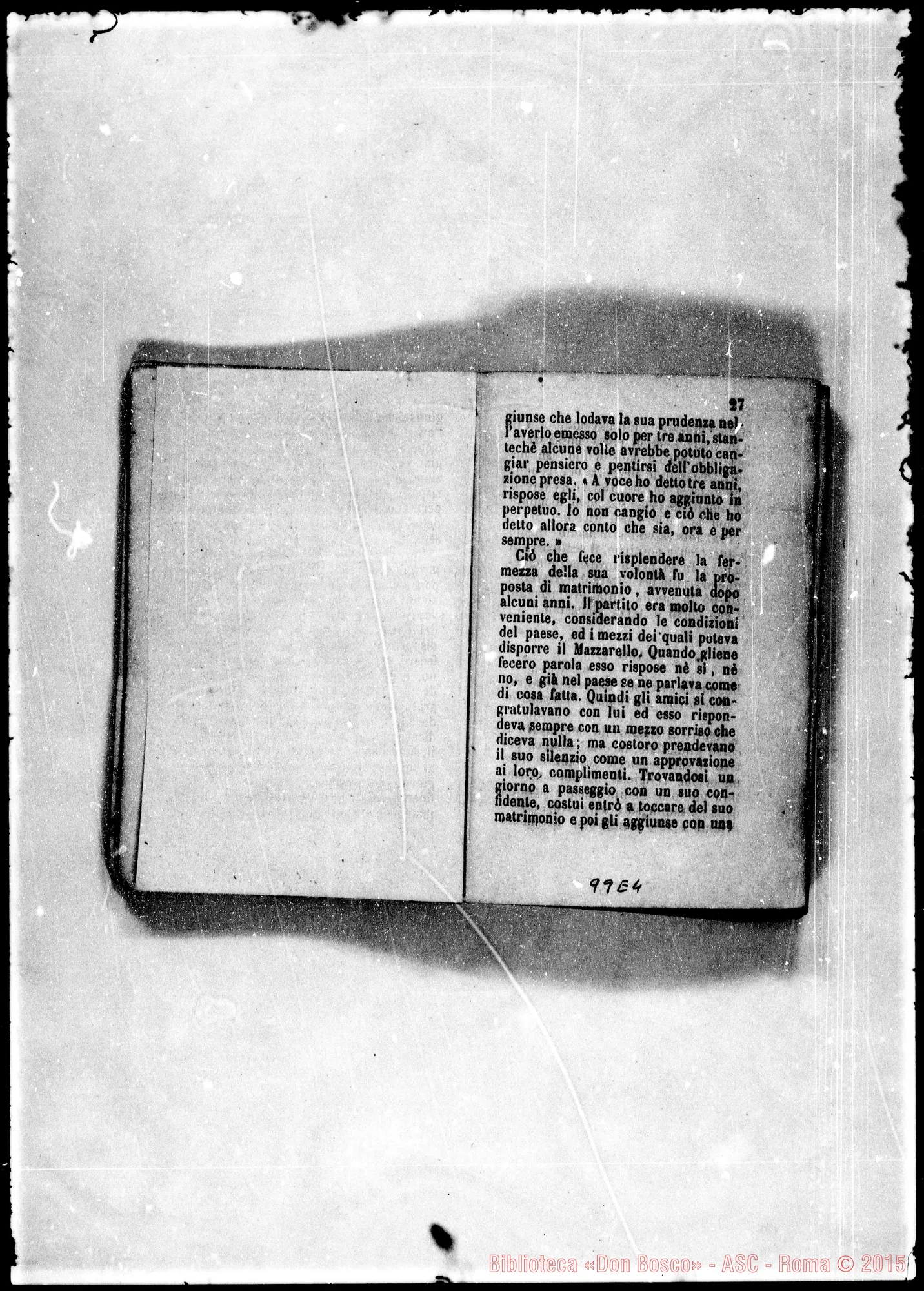 Fotogramma E 4 — Racca (f 1873). Lettera: Sac. Nicola Maria Lisa-Don Bosco